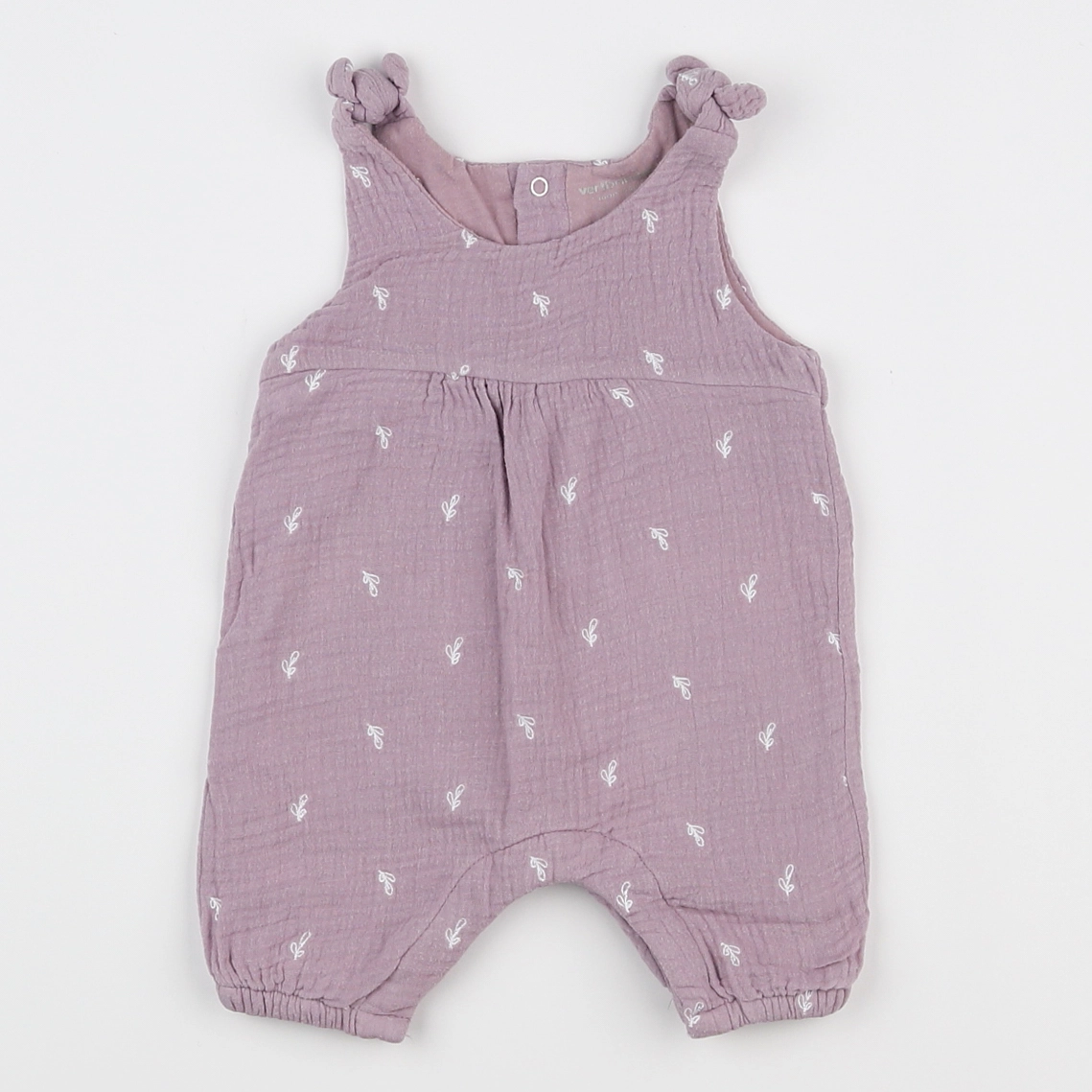 Vertbaudet - combinaison violet - 1 mois