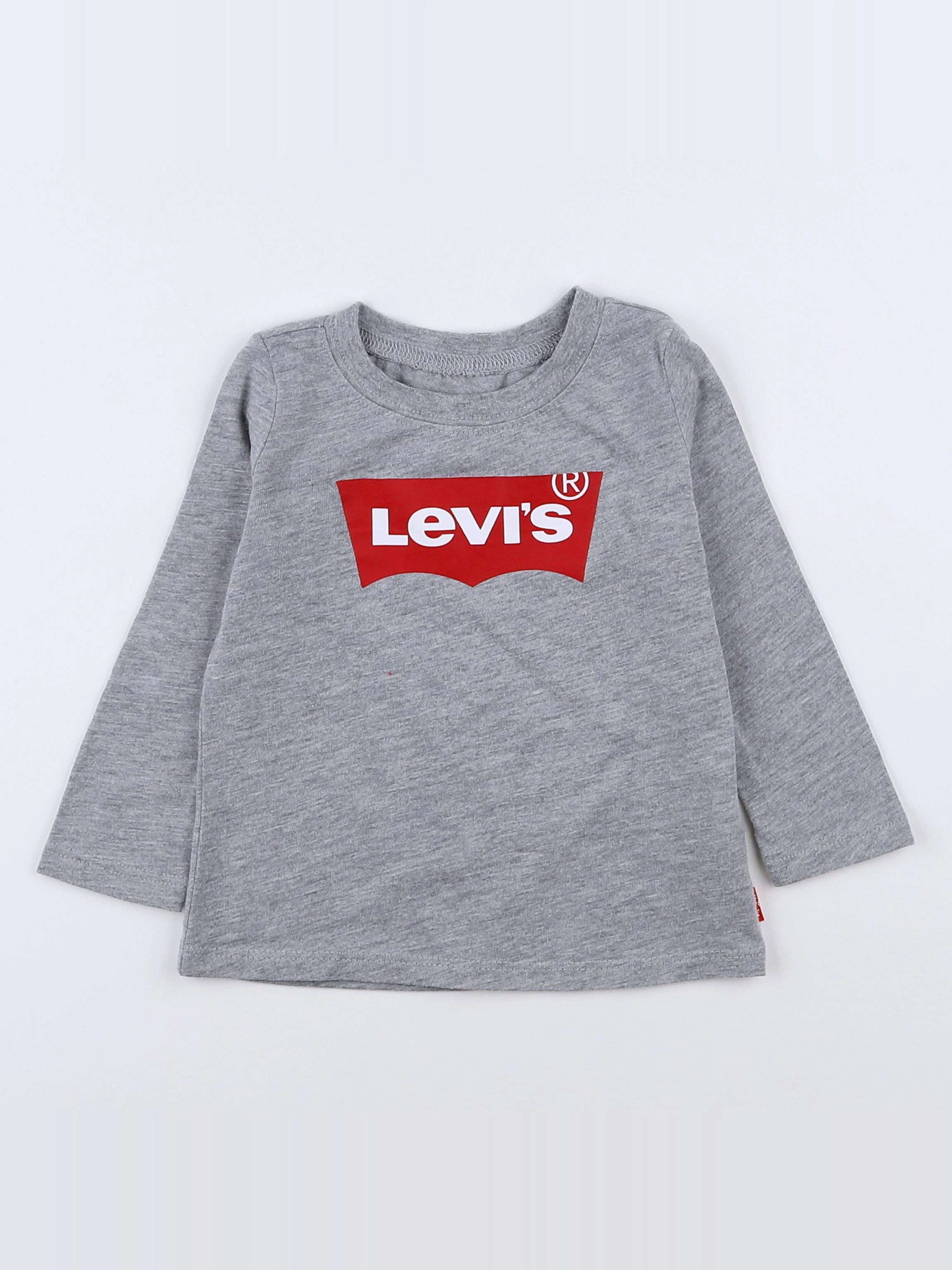 Levi's - tee-shirt gris, rouge - 12 mois