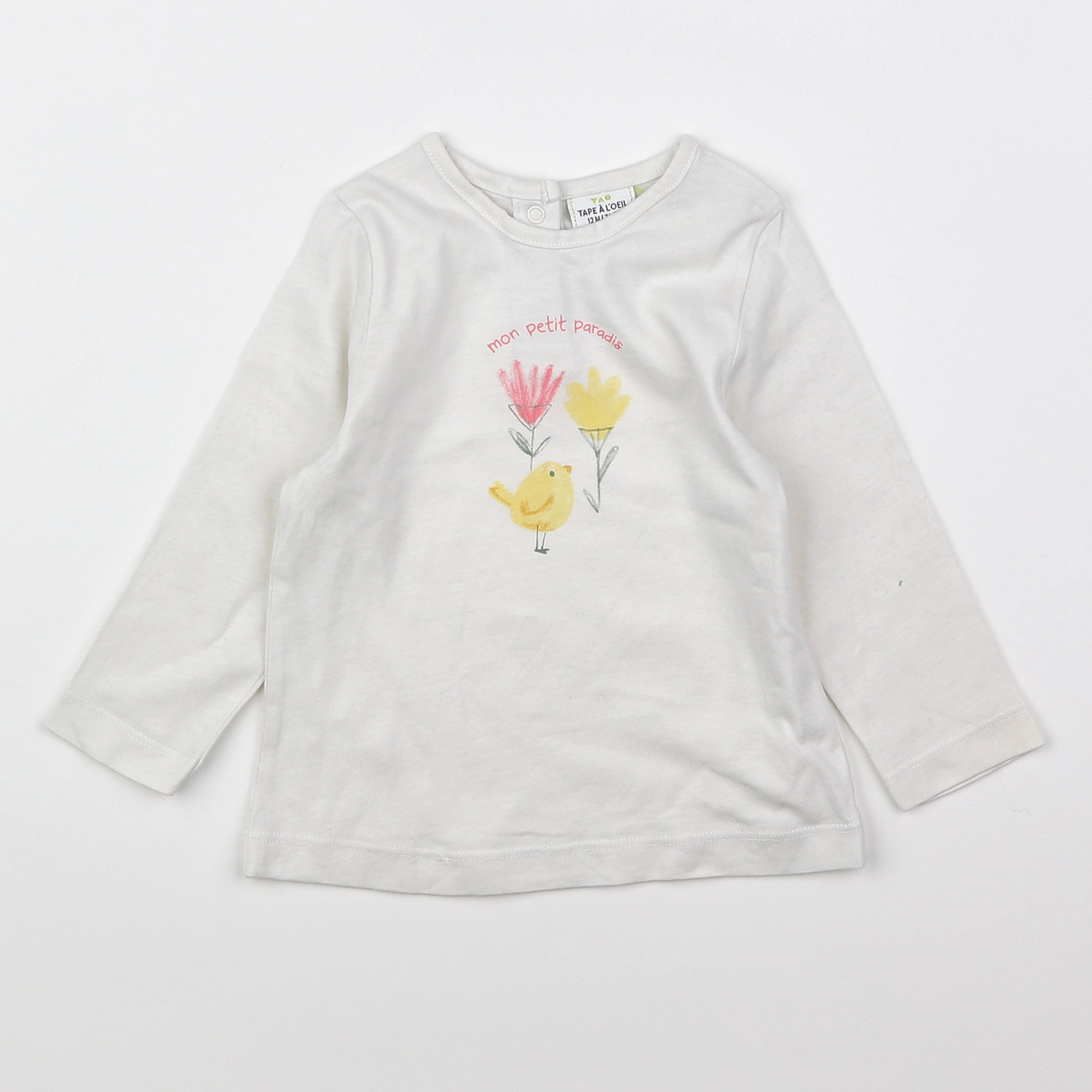 Tape à l'oeil - tee-shirt blanc - 12 mois