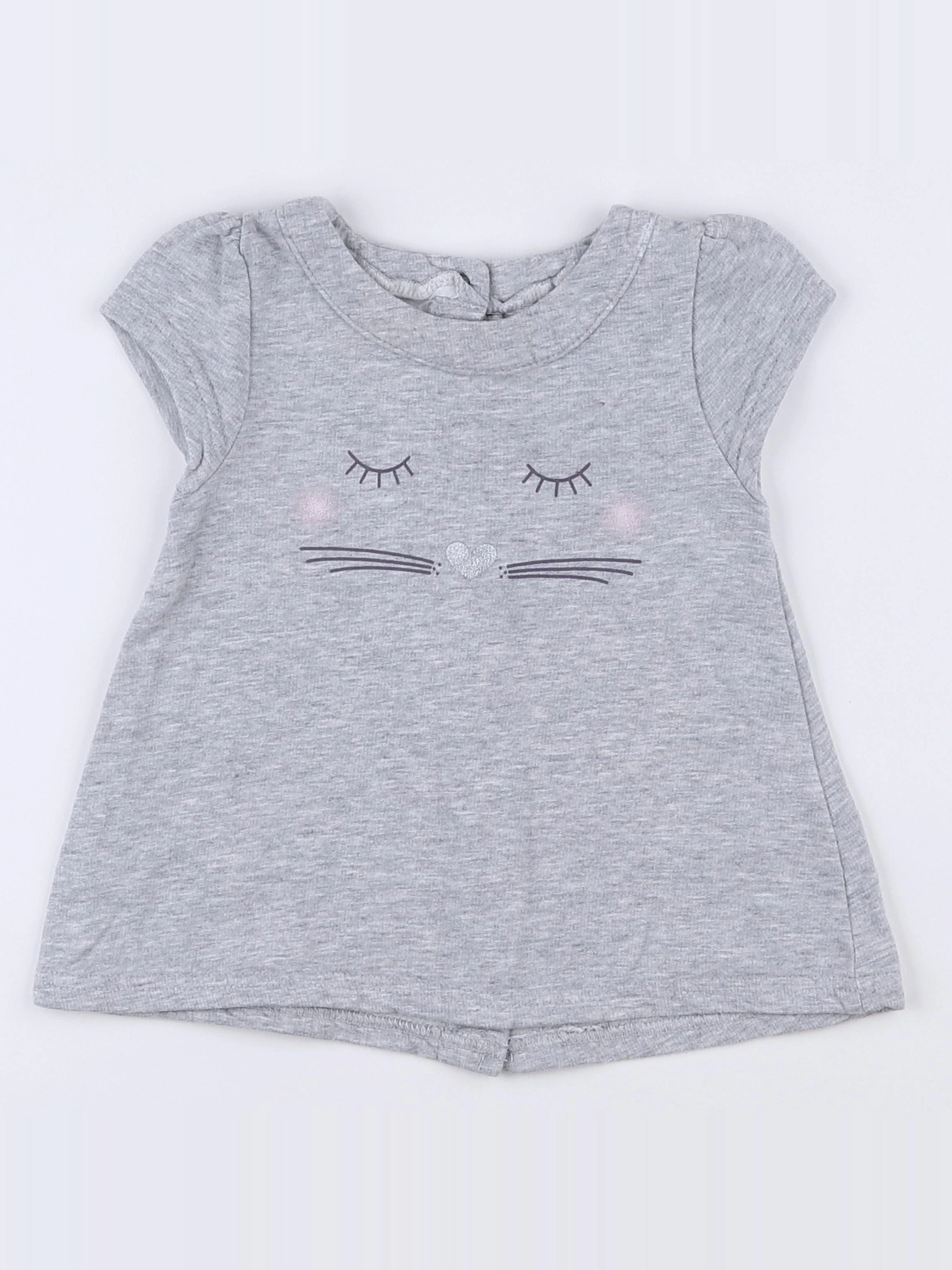 Tape à l'oeil - robe gris - 6 mois