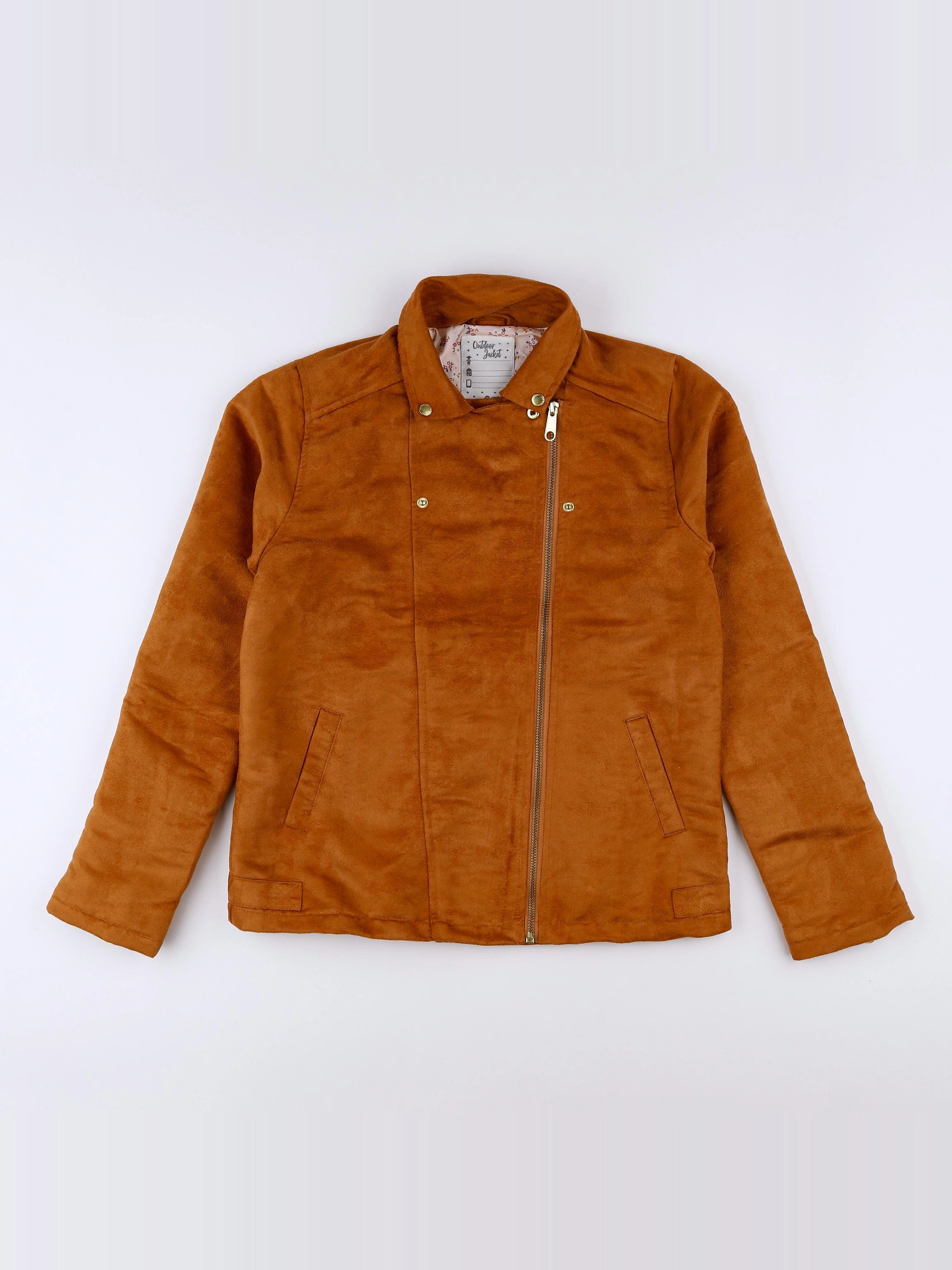 Vertbaudet - veste simili cuir marron - 14 ans