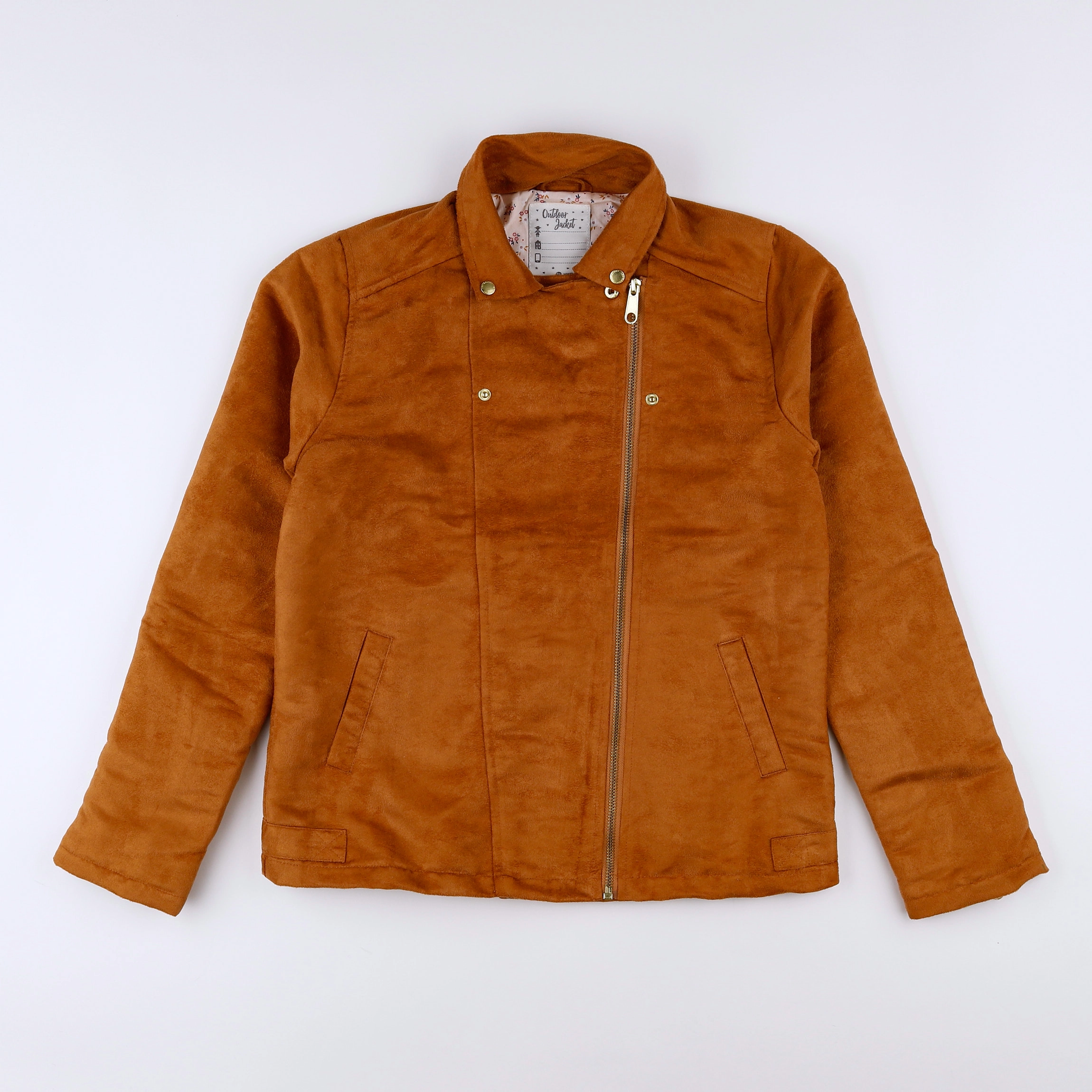 Vertbaudet - veste simili cuir marron - 14 ans