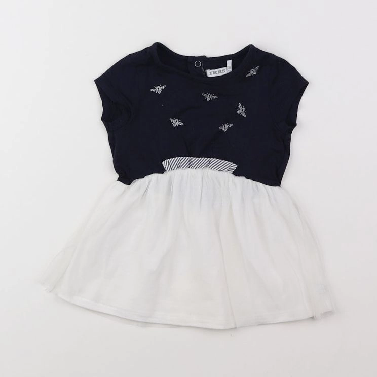 IKKS - robe bleu, blanc - 12 mois