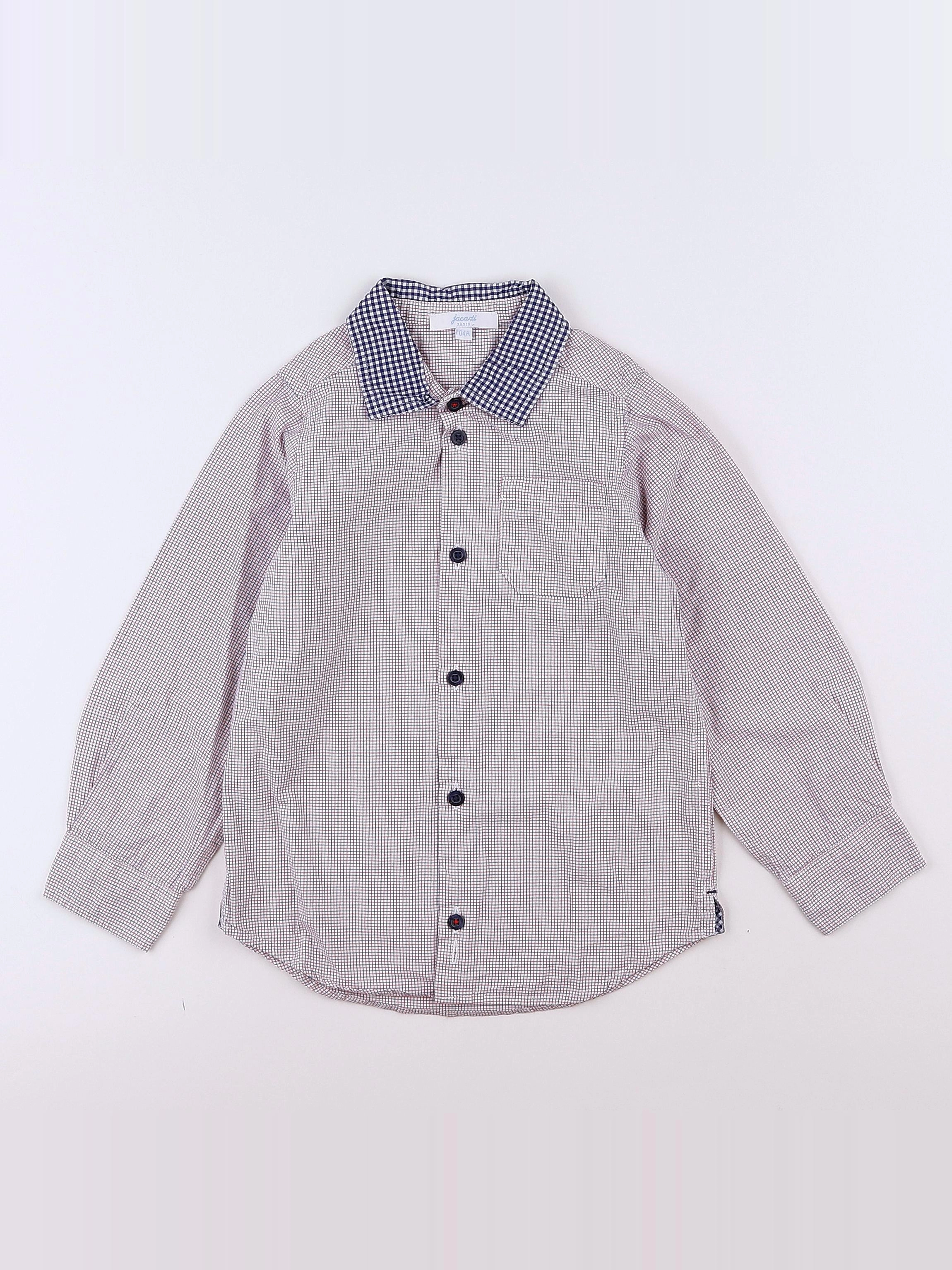 Jacadi - chemise blanc, bleu - 4 ans