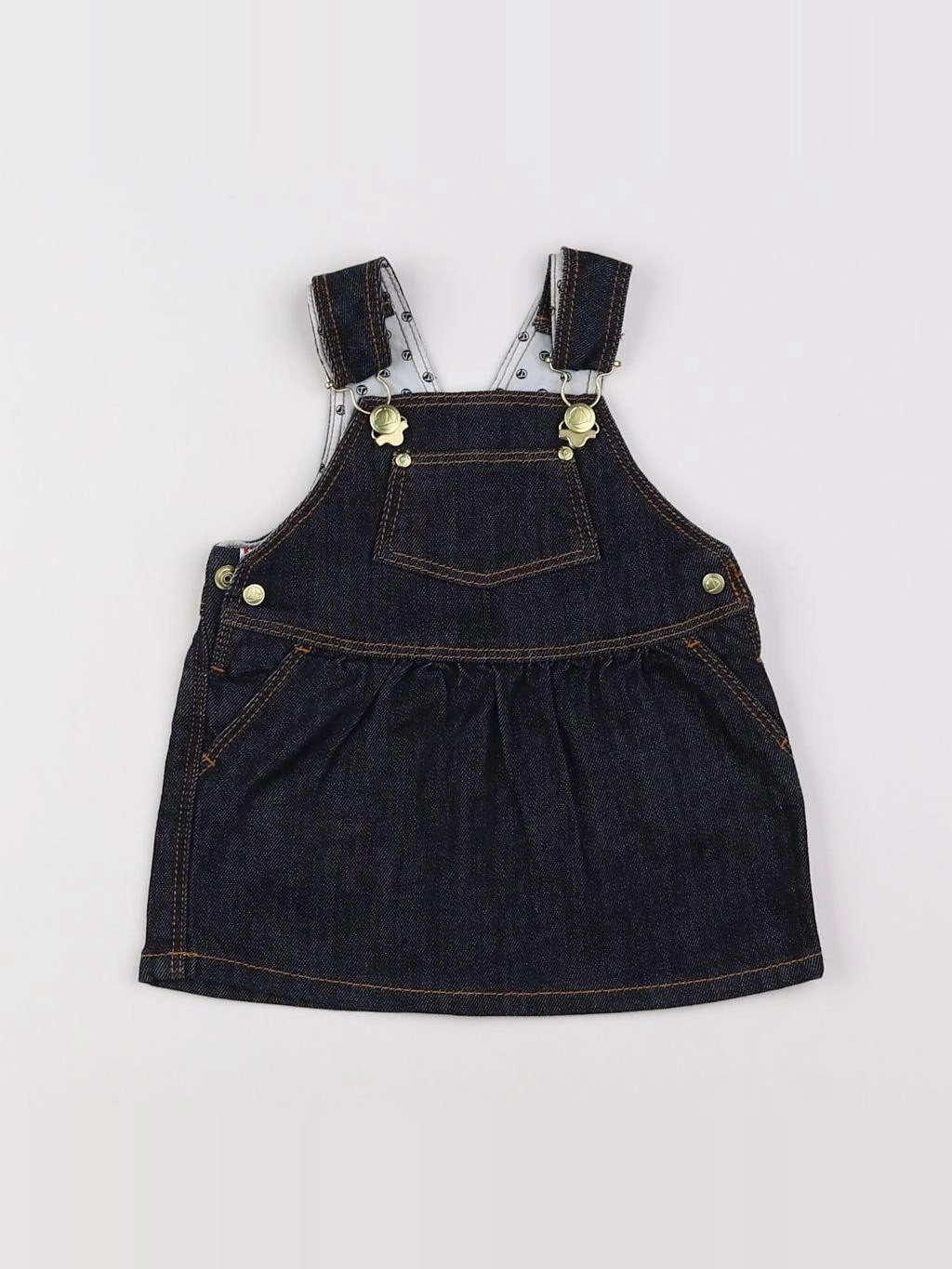 Petit Bateau - robe bleu - 3 mois