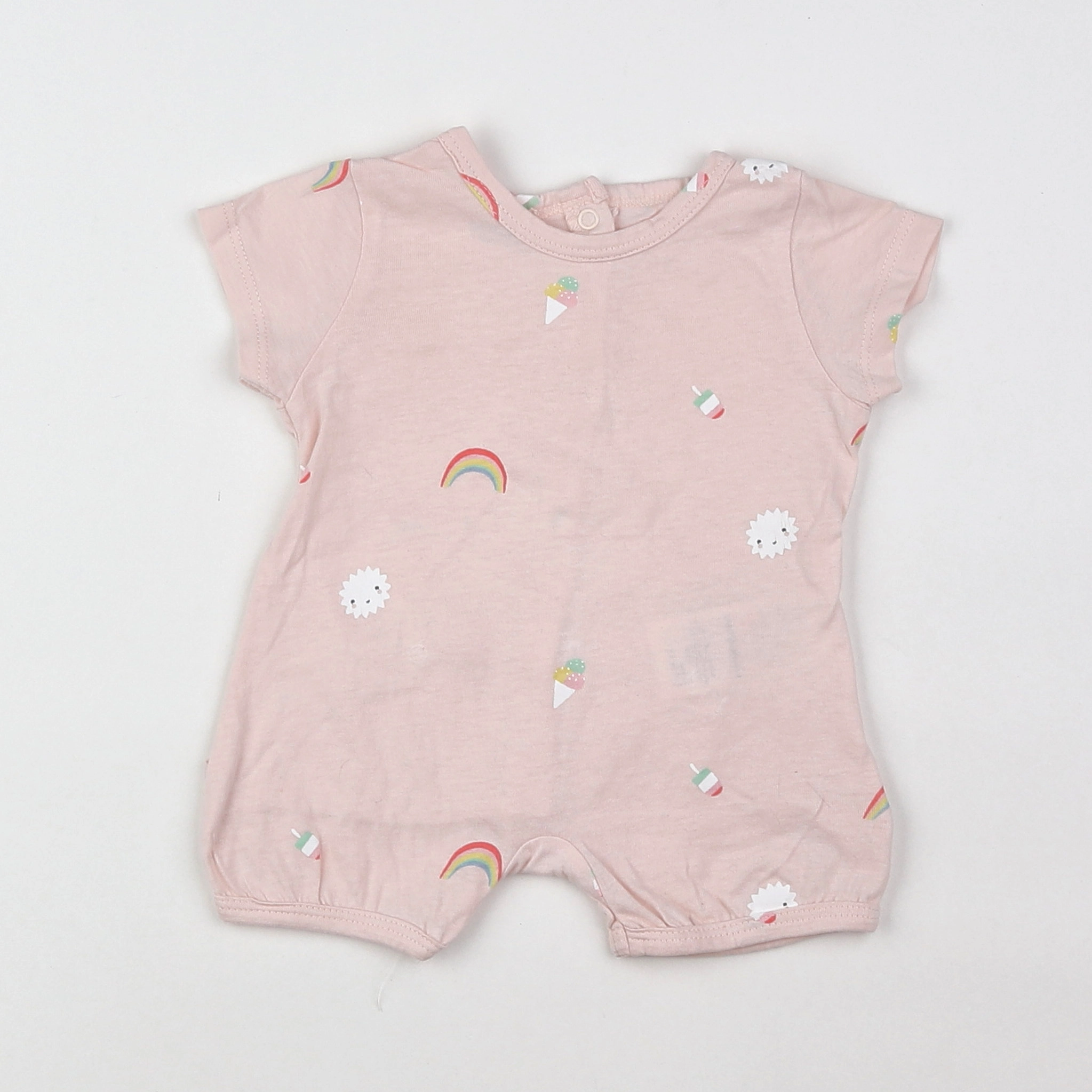 Vertbaudet - pyjama coton rose - 1 mois