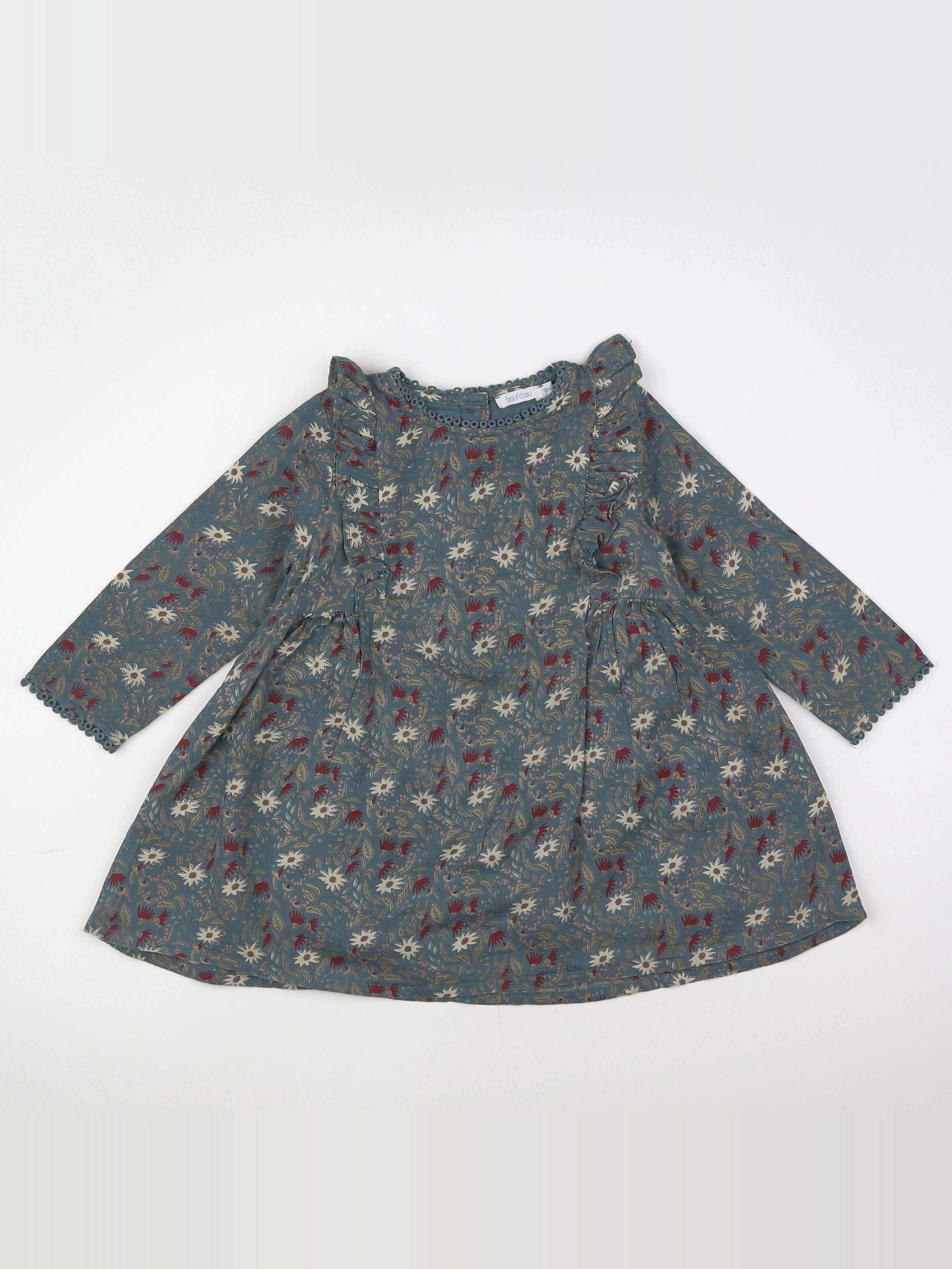 Boutchou - robe vert - 12 mois