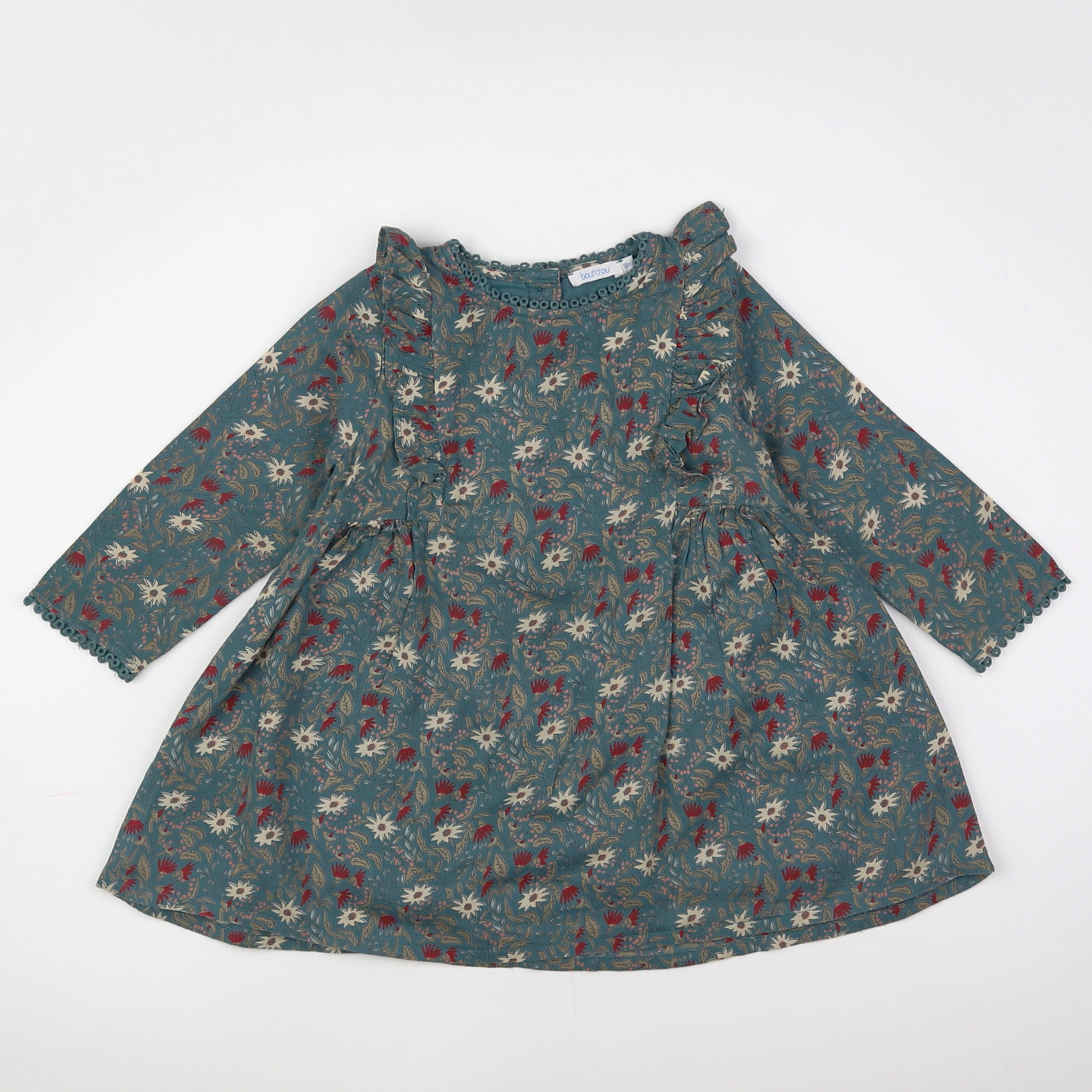 Boutchou - robe vert - 12 mois