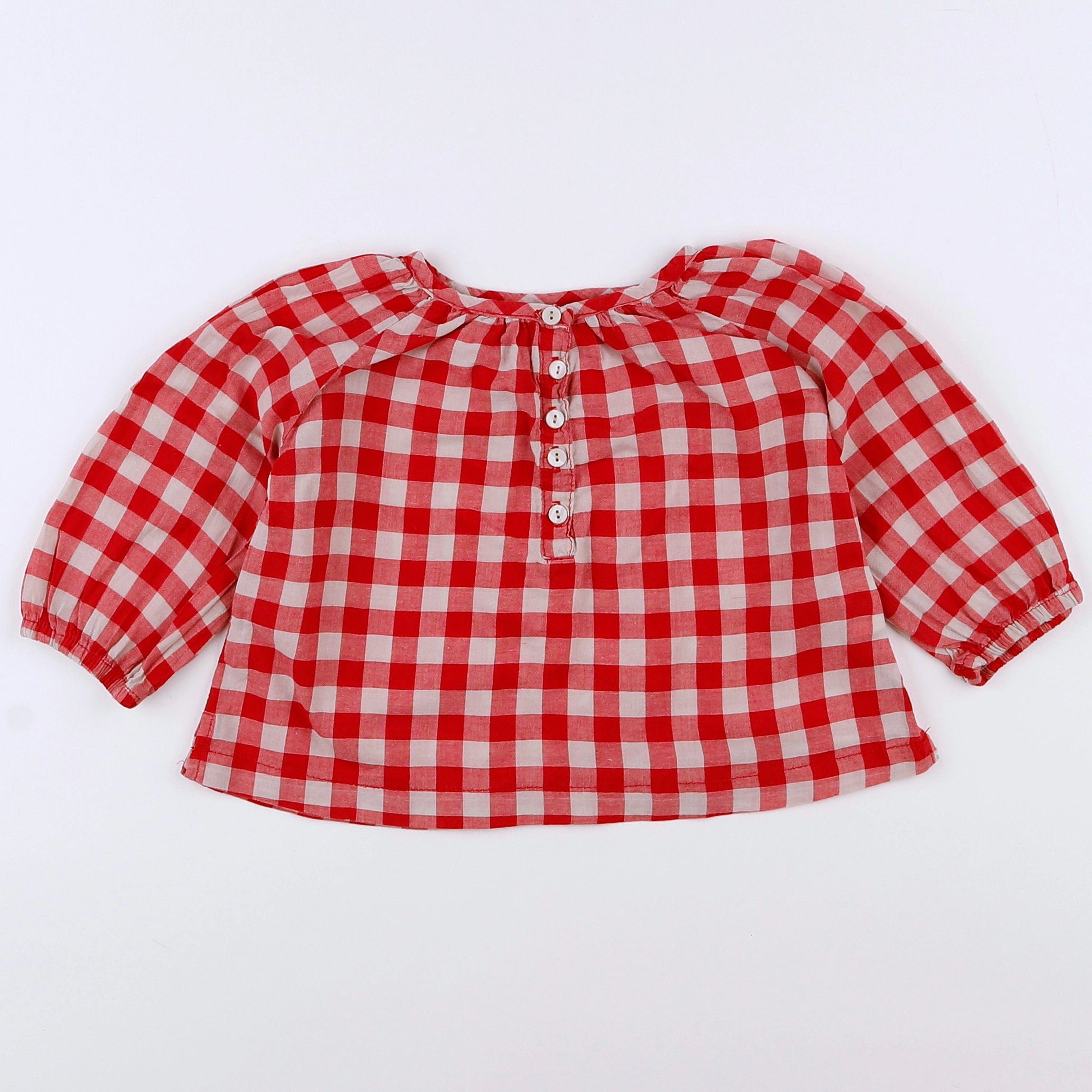 Boutchou - blouse rouge - 12 mois