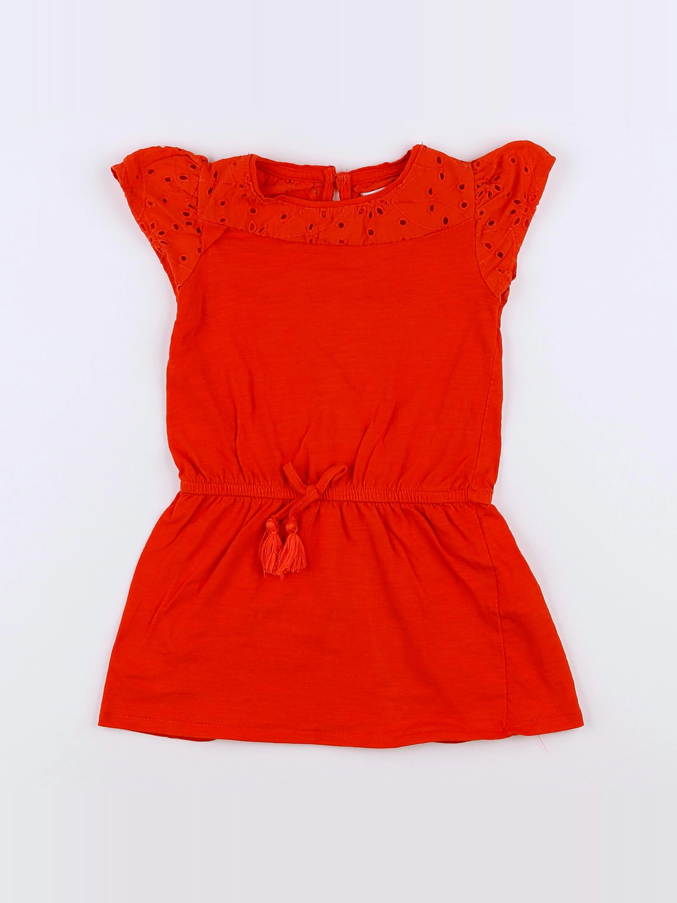 Vertbaudet - robe orange - 2 ans