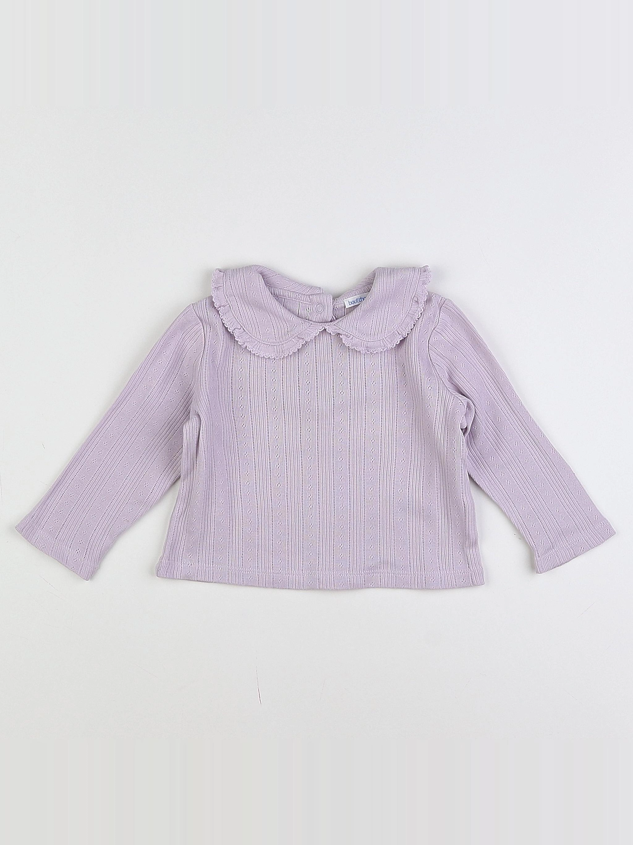 Boutchou - tee-shirt violet - 9 mois