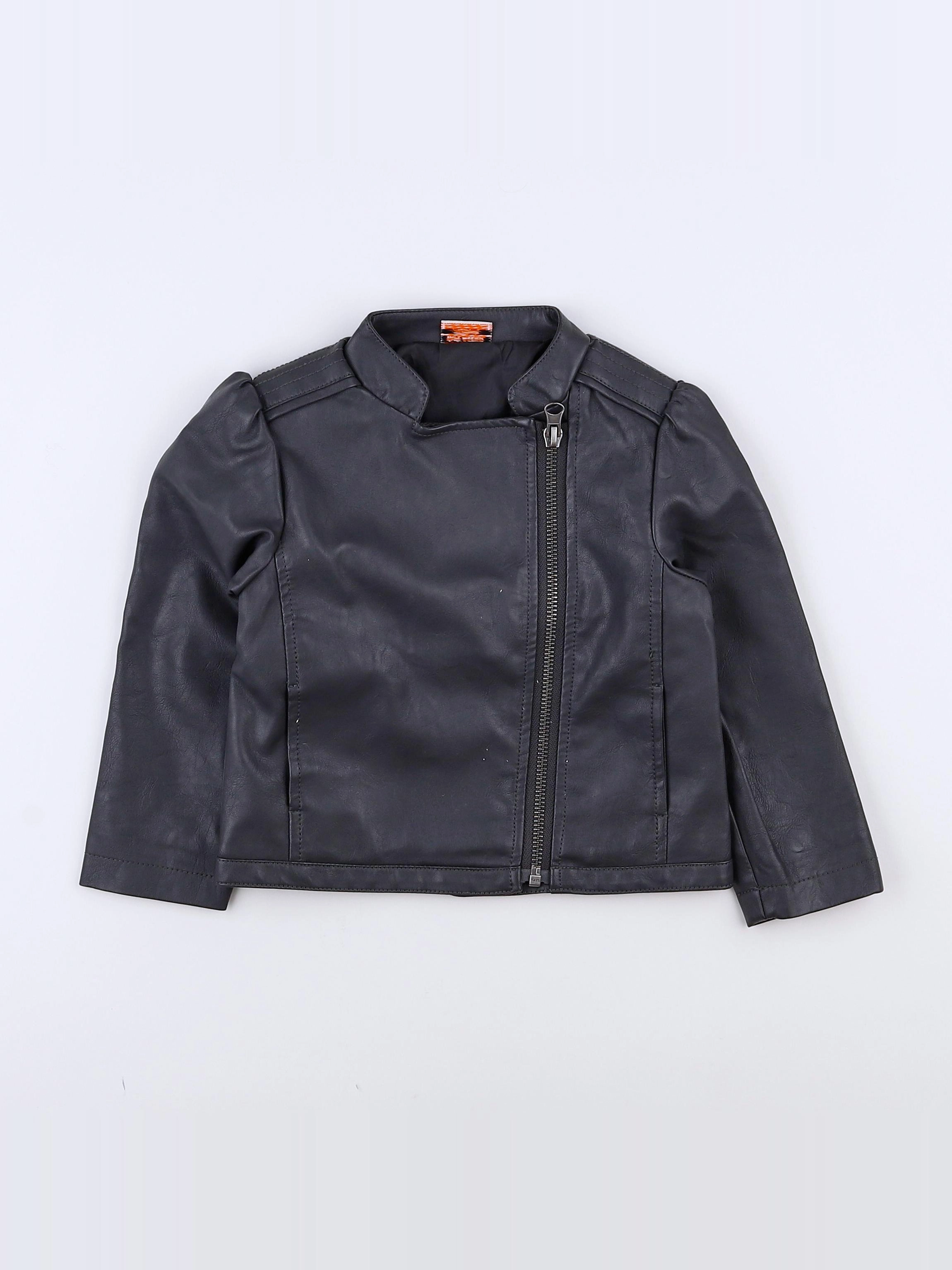 Tape à l'oeil - veste simili cuir gris - 2 ans
