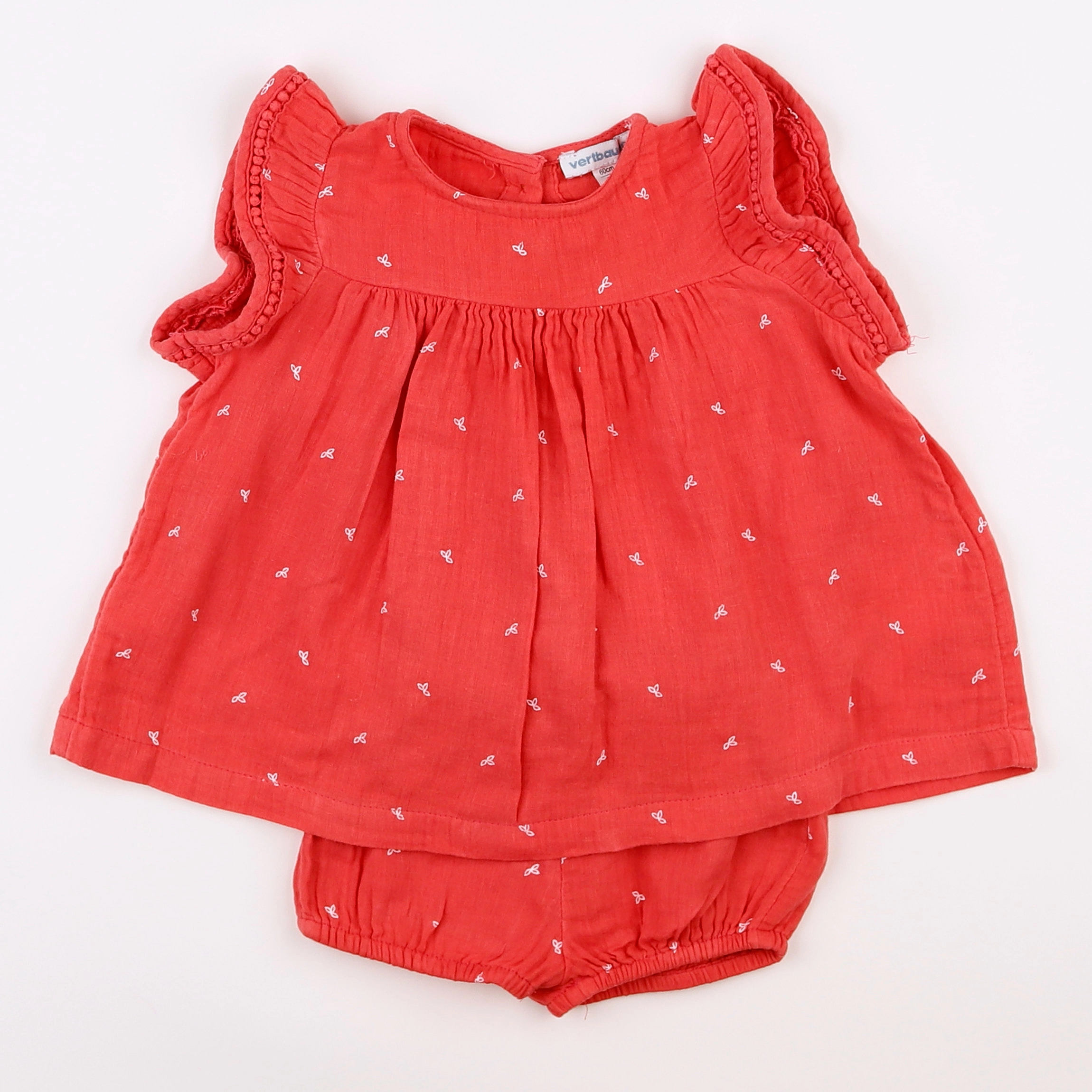 Vertbaudet - robe rose - 3 mois
