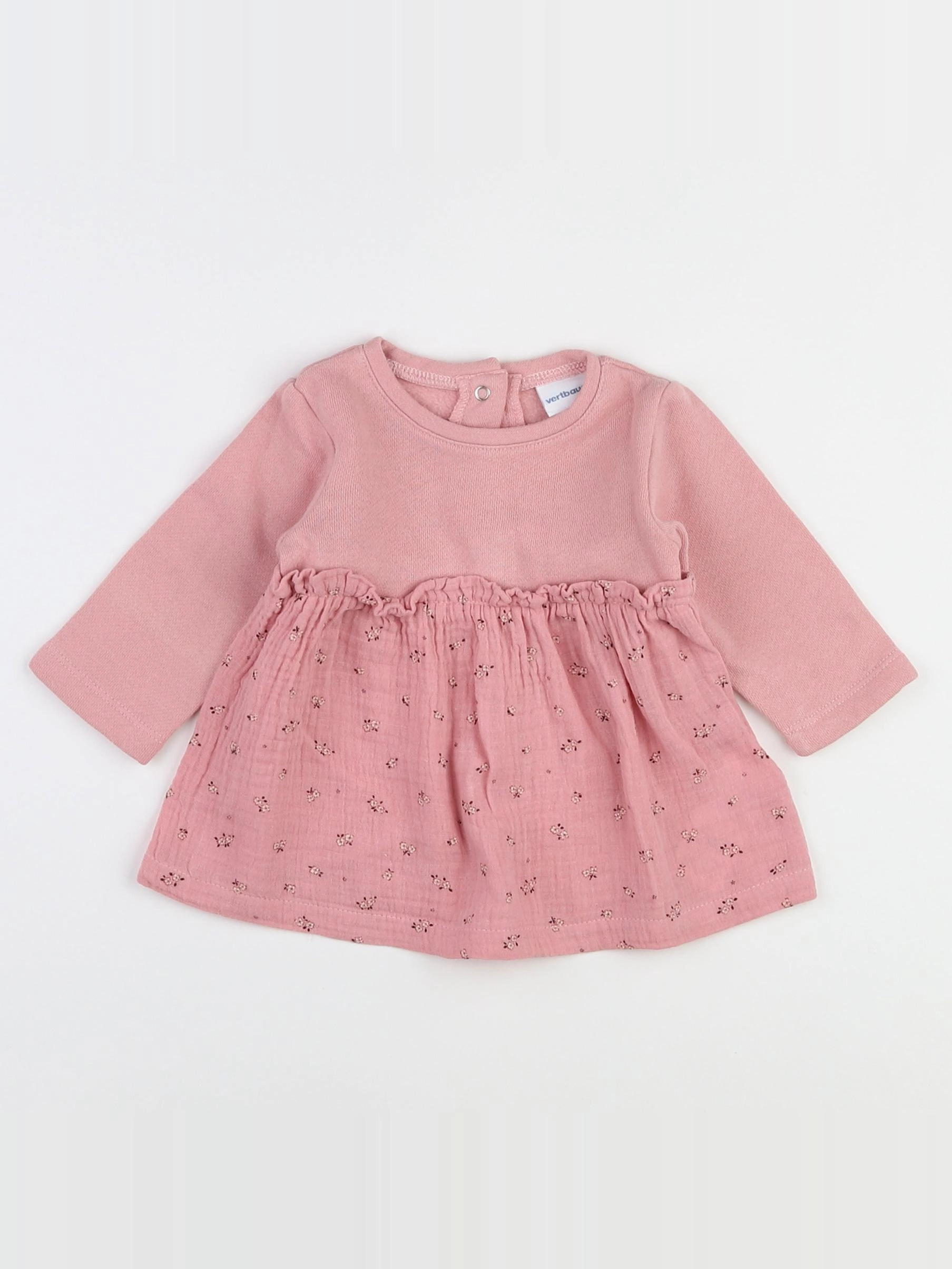 Vertbaudet - robe rose - 3 mois