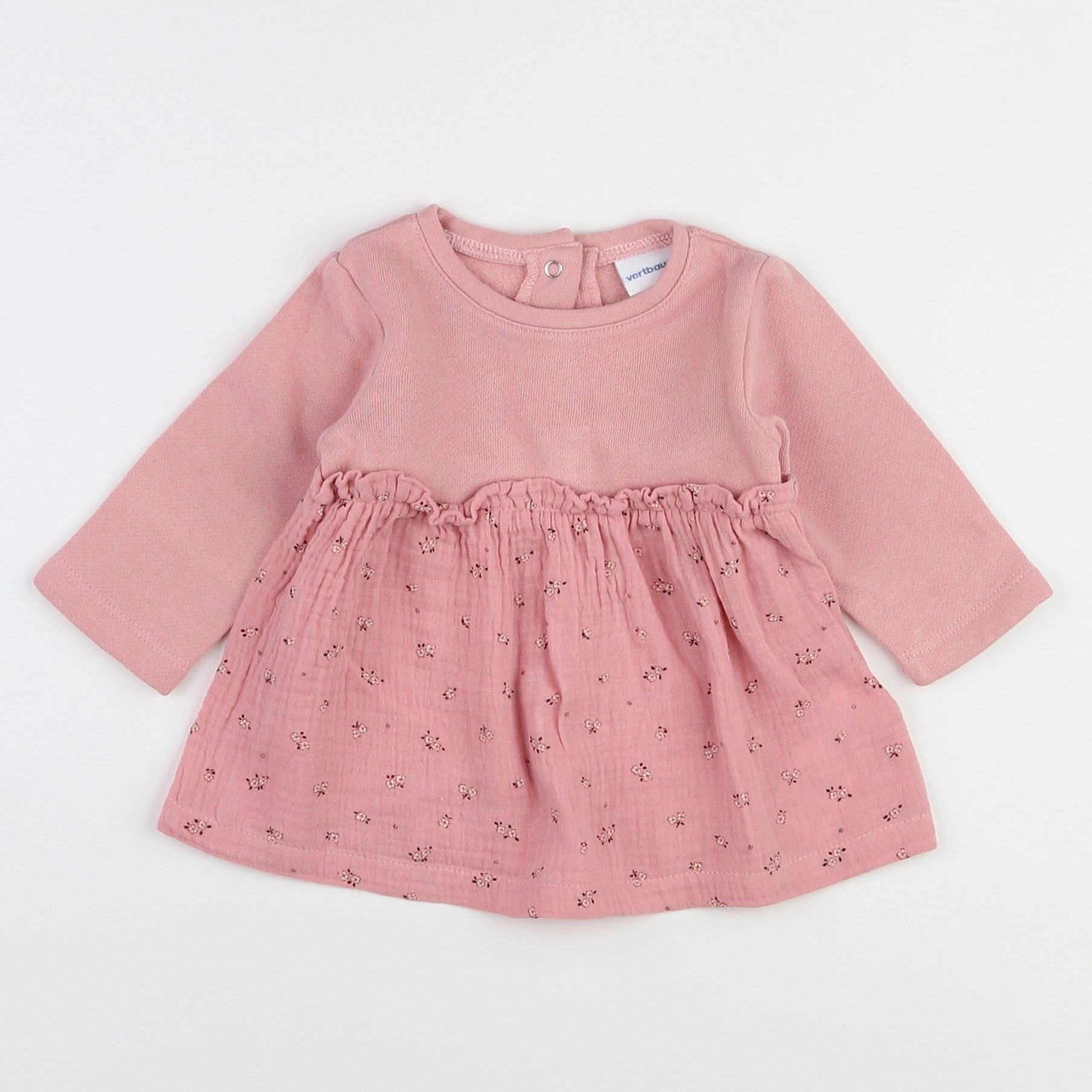Vertbaudet - robe rose - 3 mois
