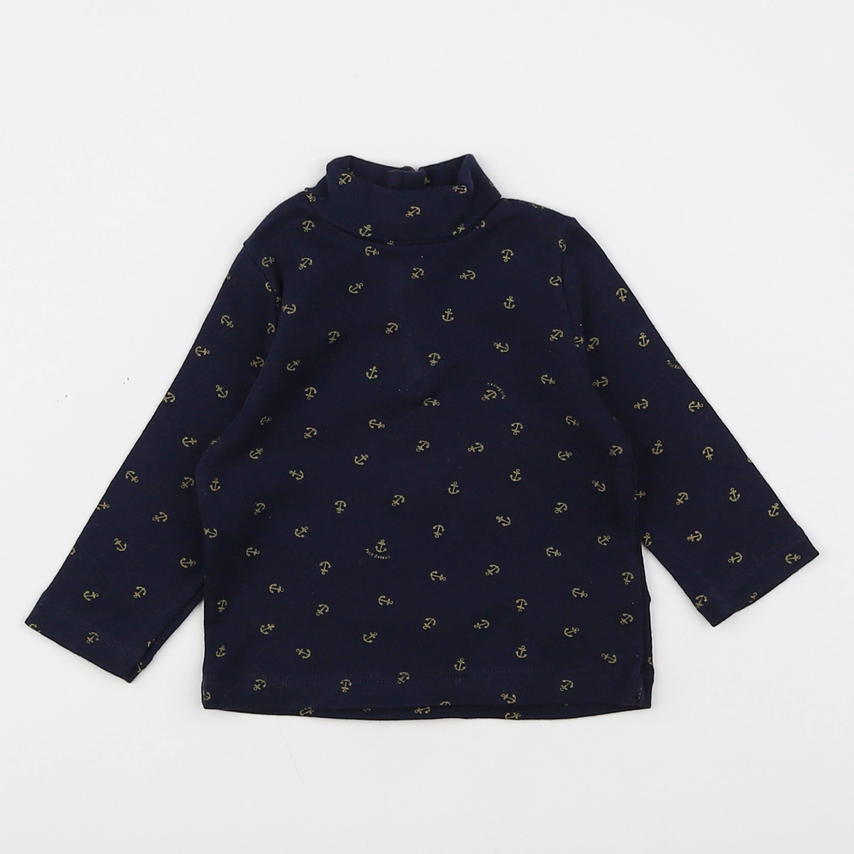 Petit Bateau - sous-pull bleu - 6 mois