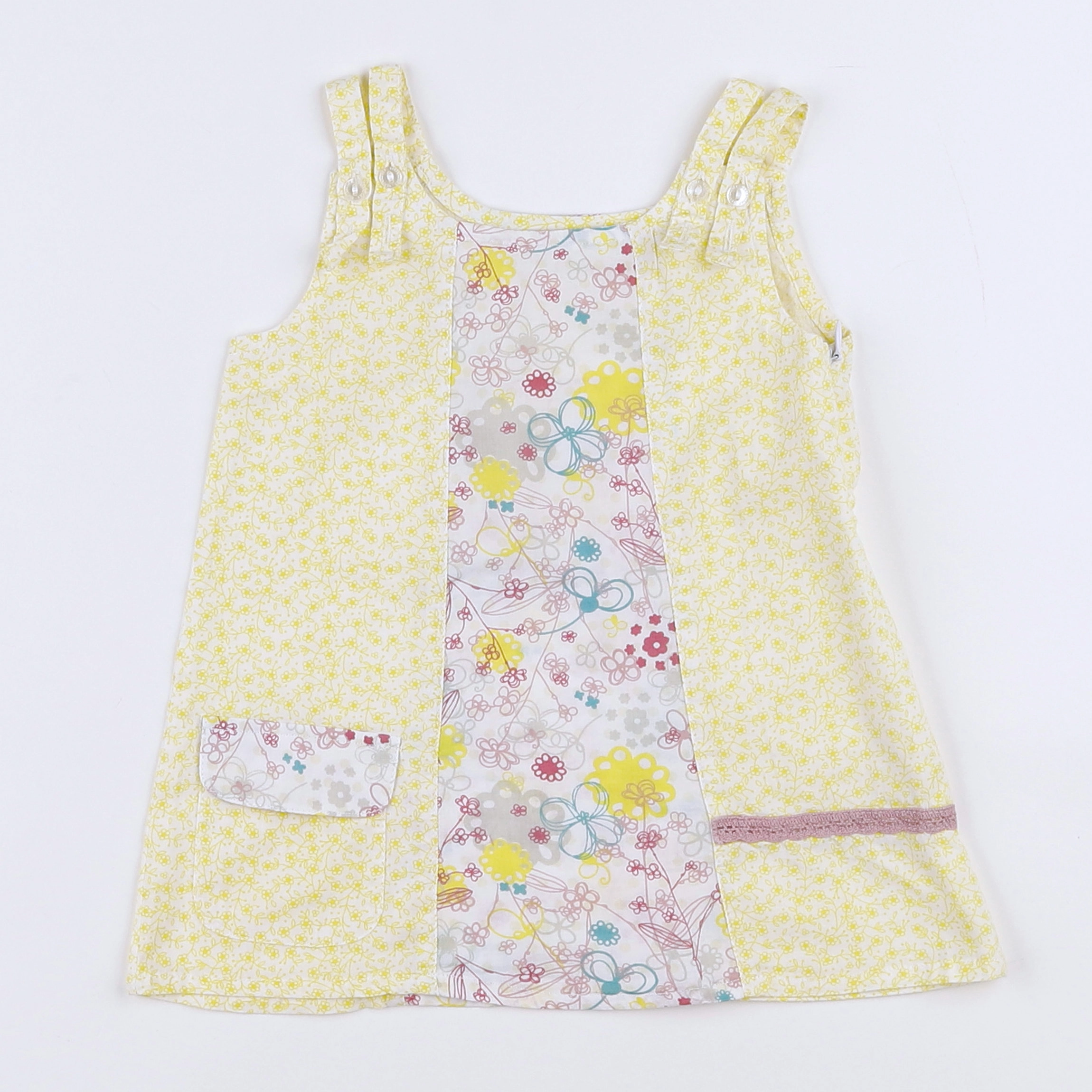 Vertbaudet - robe multicolore - 9 mois
