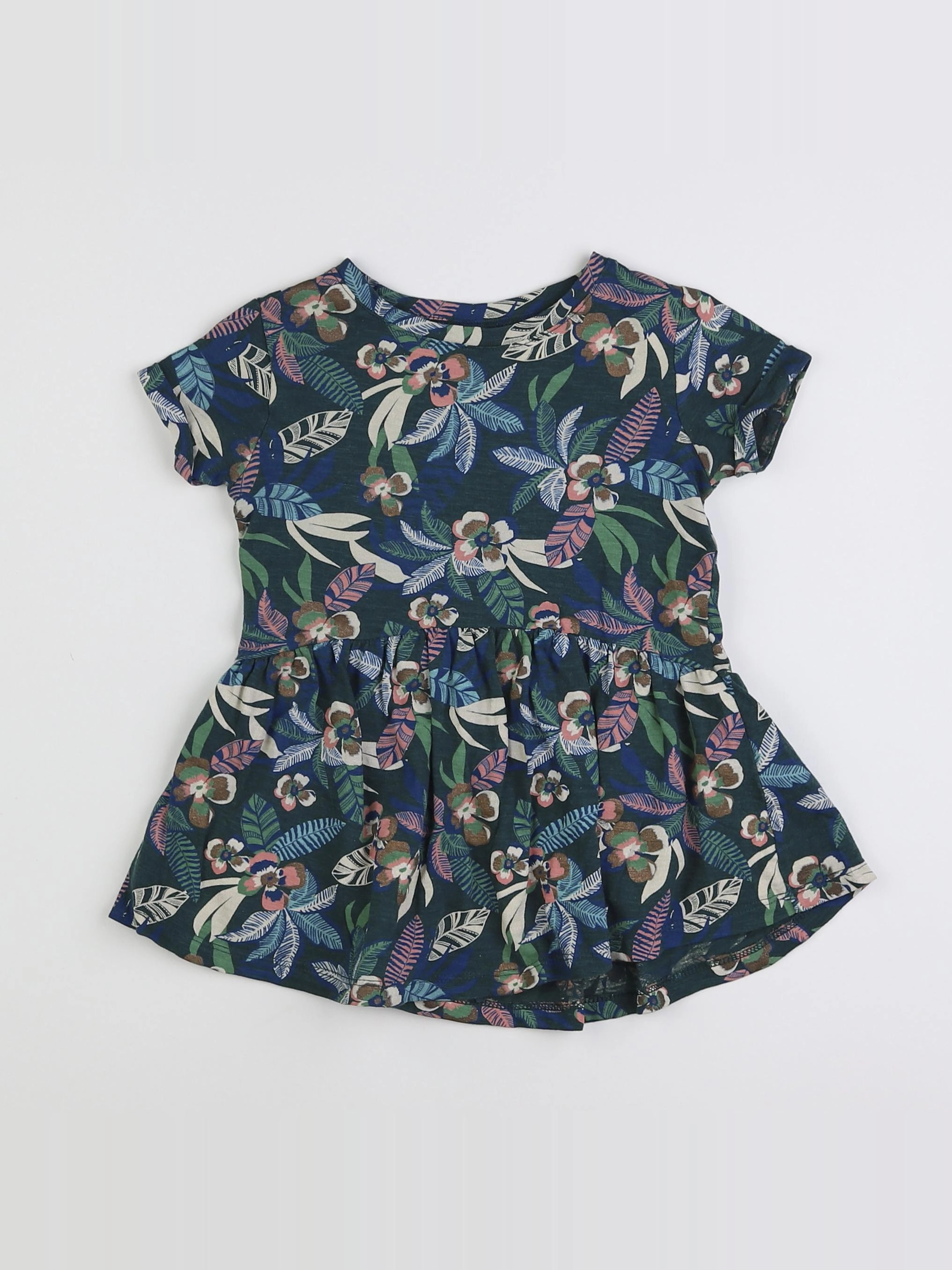 Vertbaudet - robe vert - 2 ans