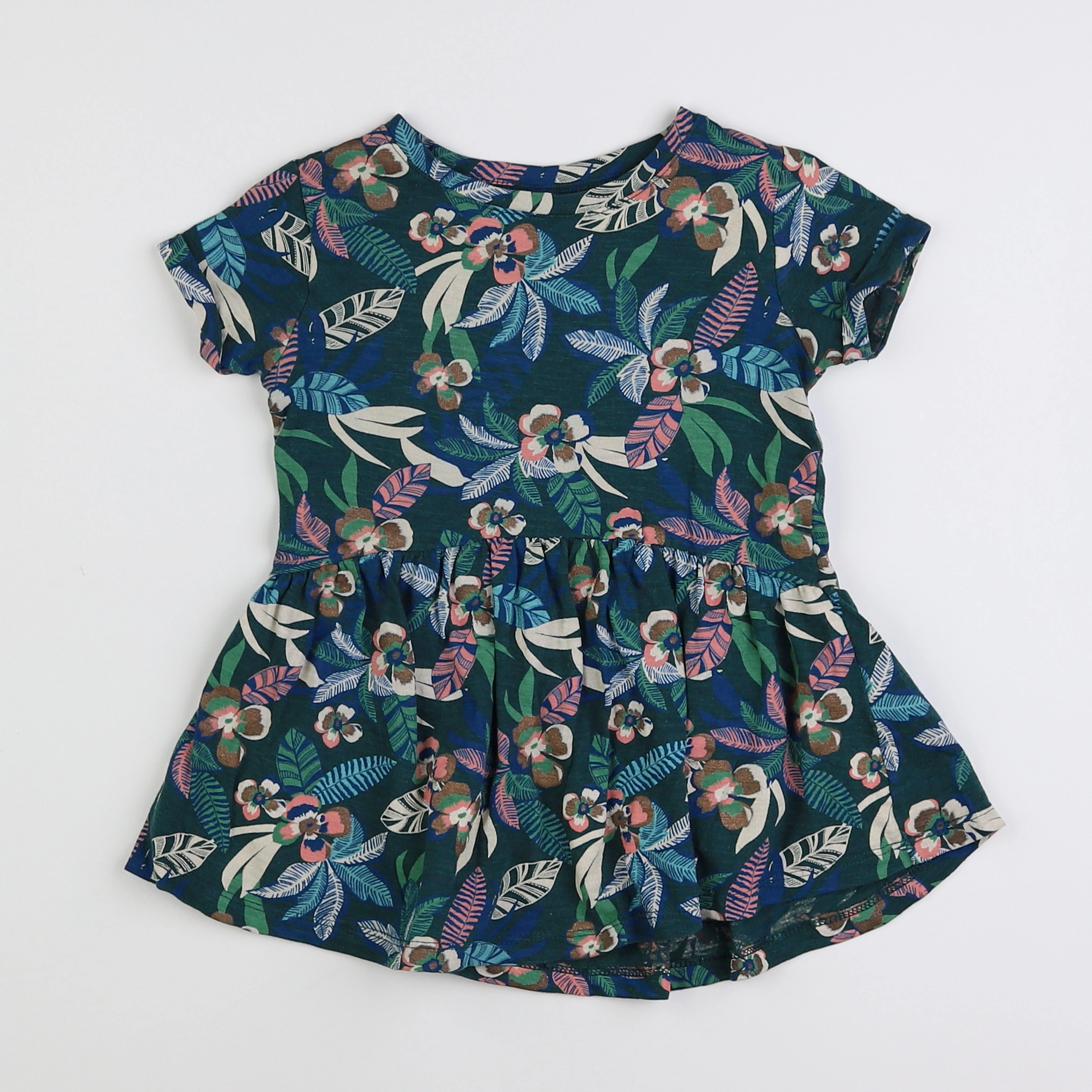 Vertbaudet - robe vert - 2 ans
