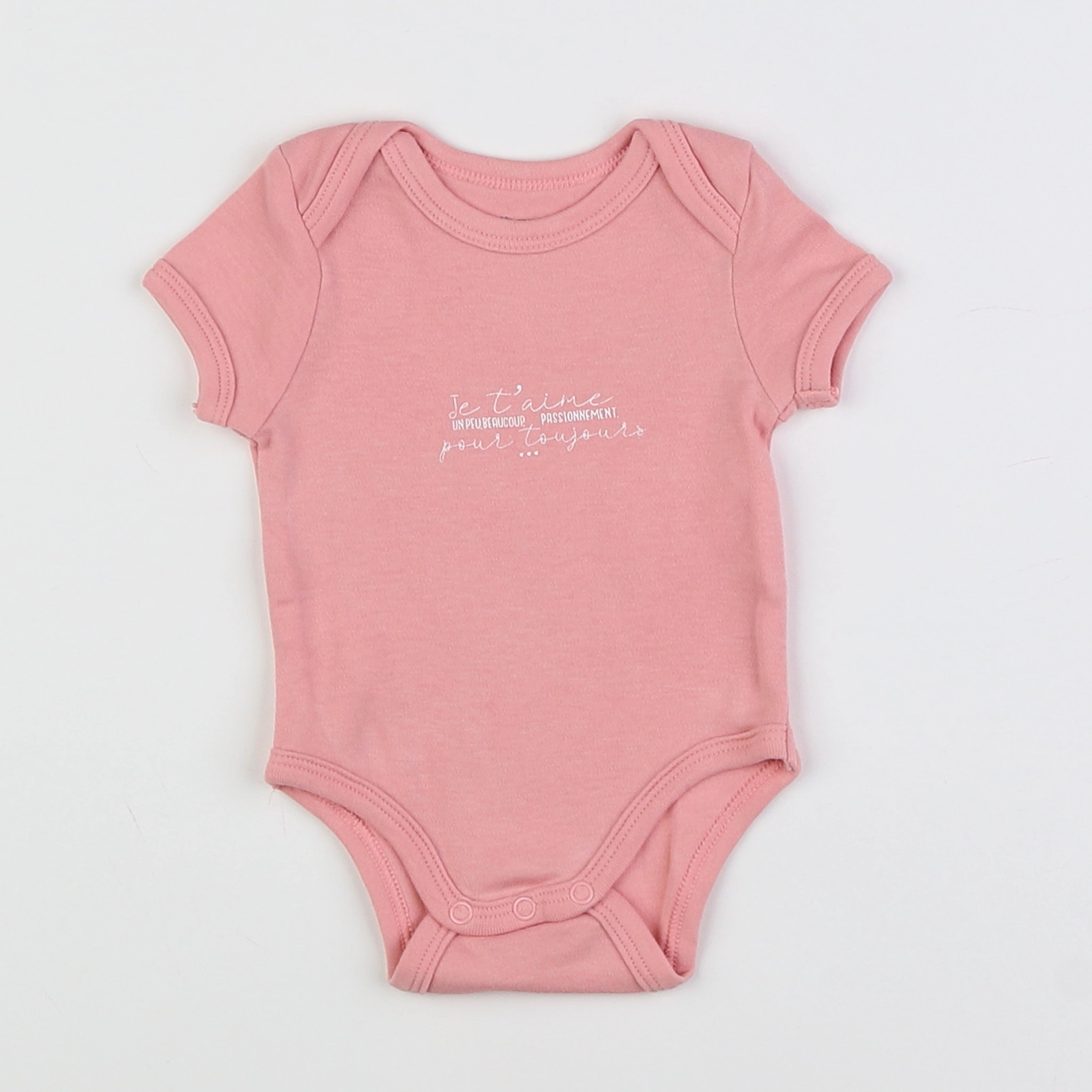 Vertbaudet - body rose - 1 mois