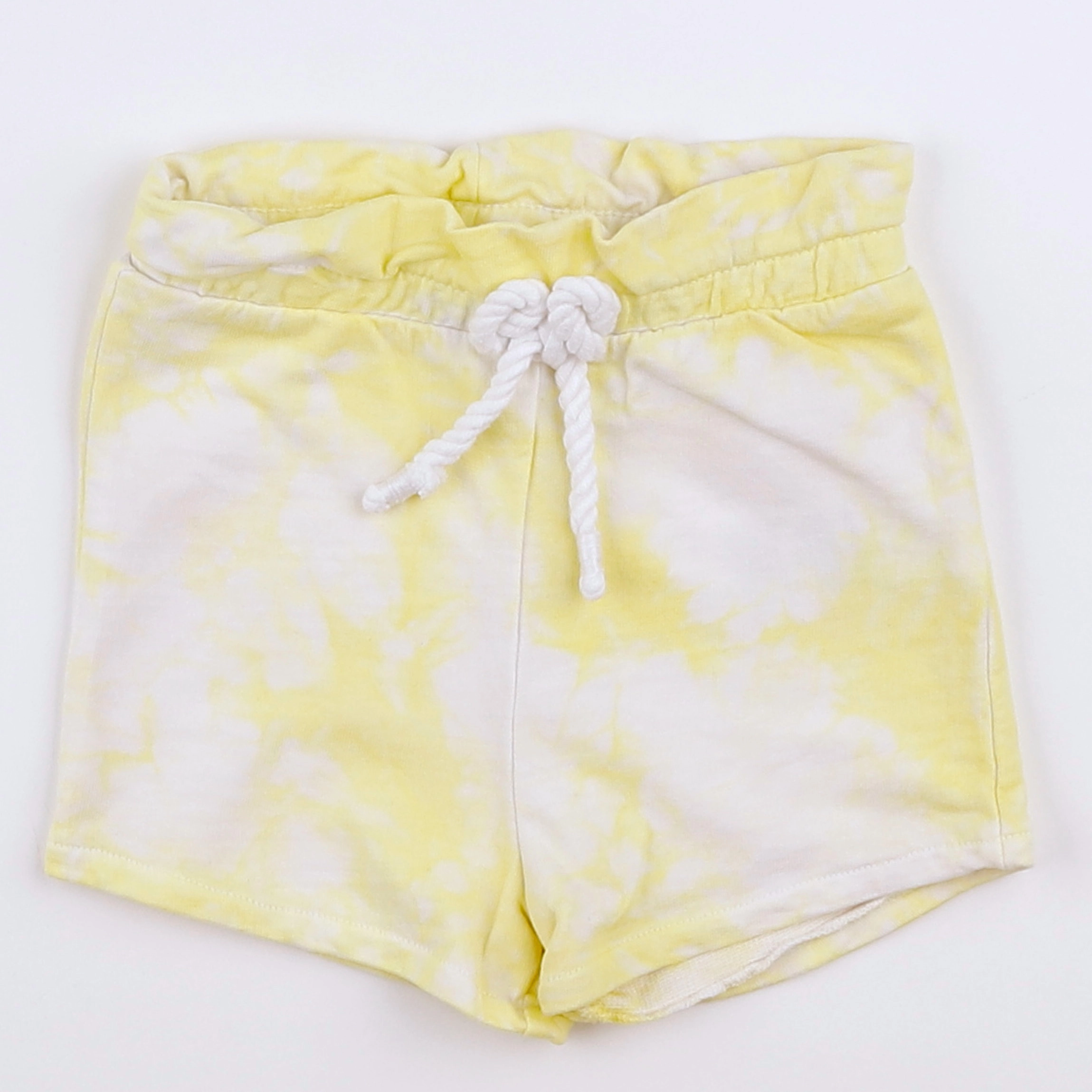 Vertbaudet - short blanc, jaune - 6 mois