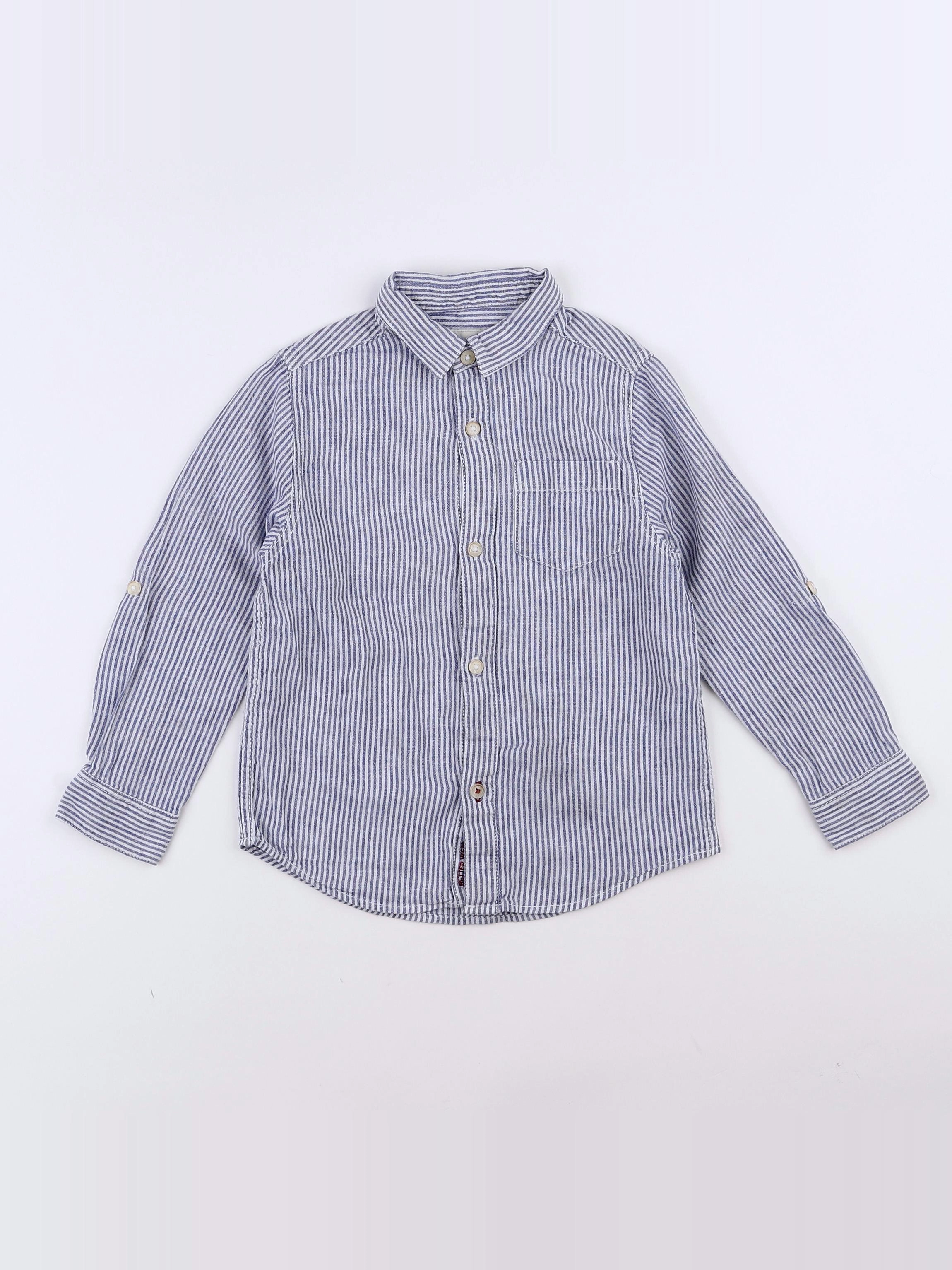 Zara - chemise blanc, bleu - 6 ans