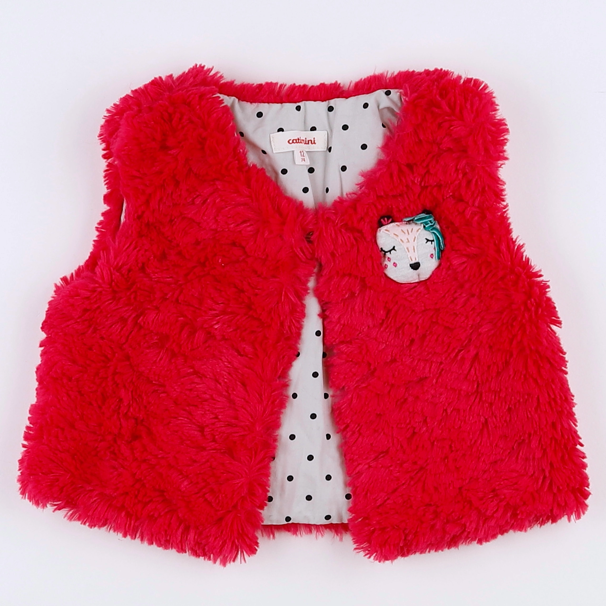 Catimini - gilet rose - 12 mois