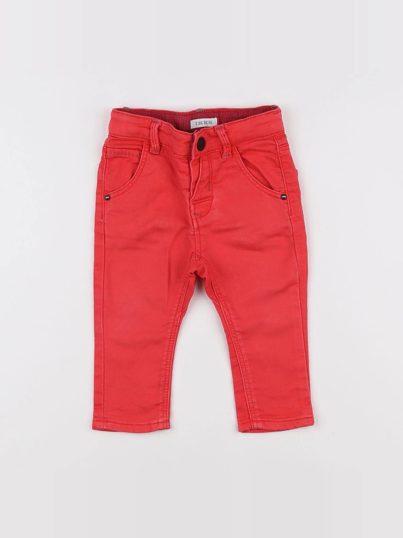 IKKS - pantalon rouge - 12 mois