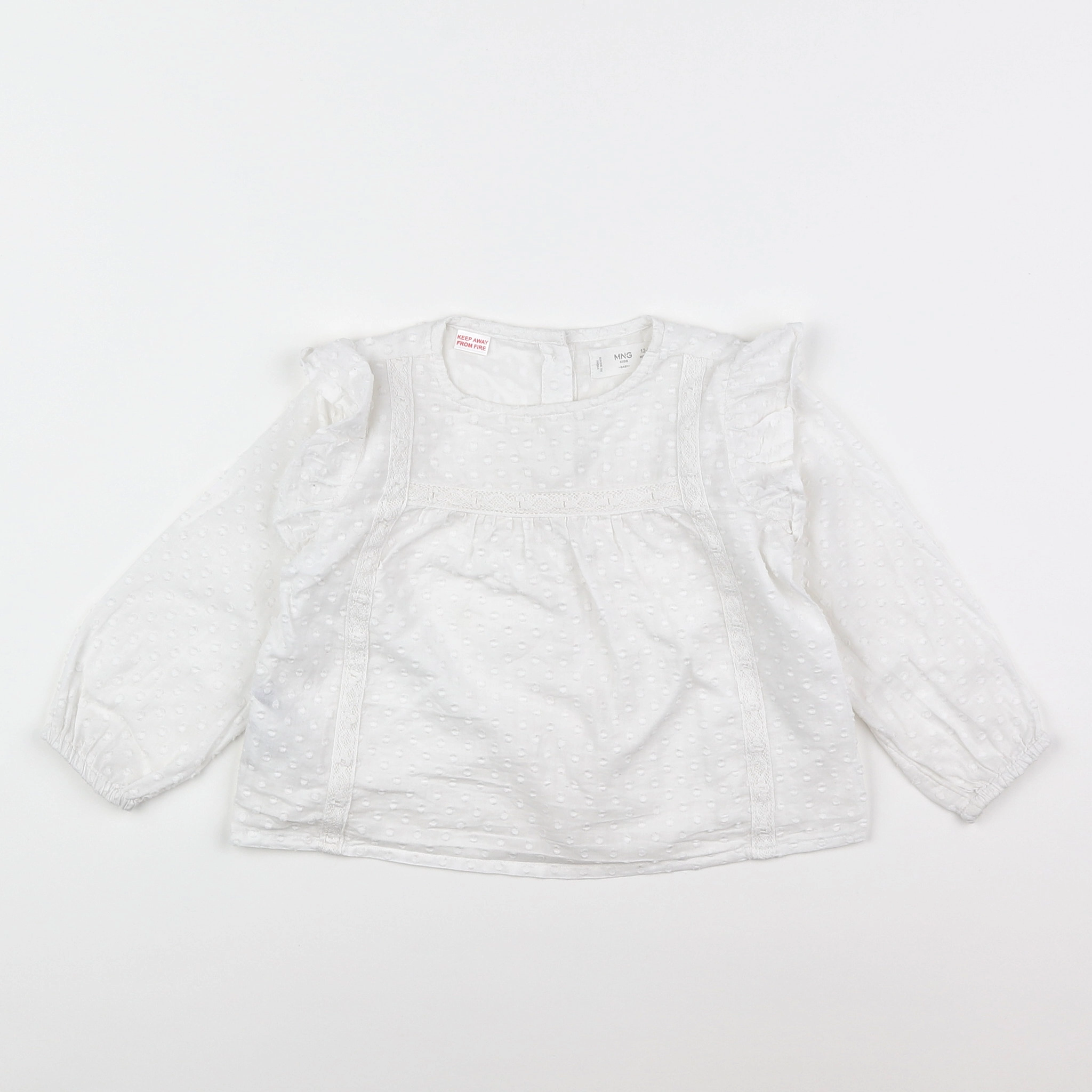 Mango - blouse blanc - 12/18 mois