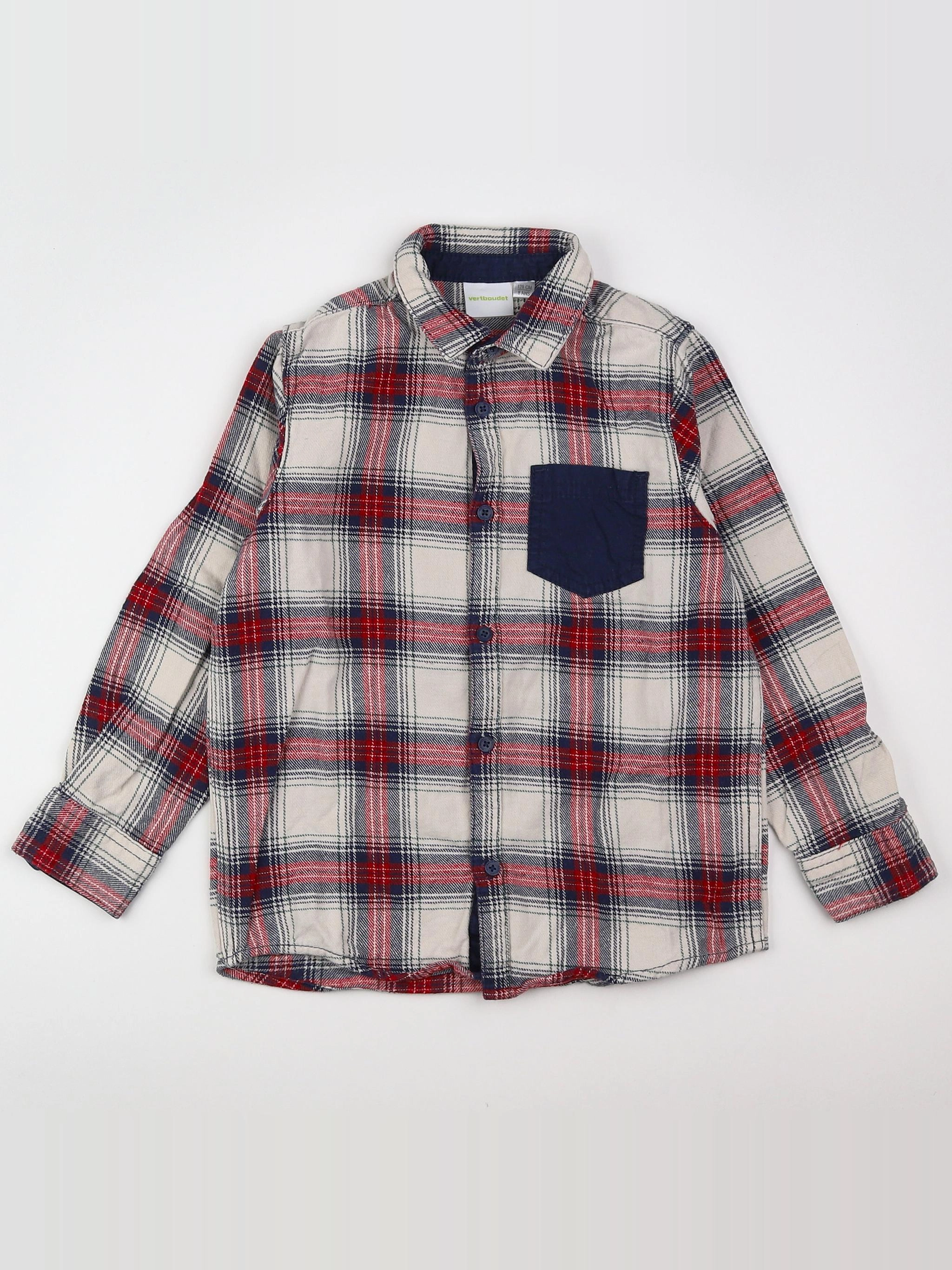 Vertbaudet - chemise multicolore - 8 ans