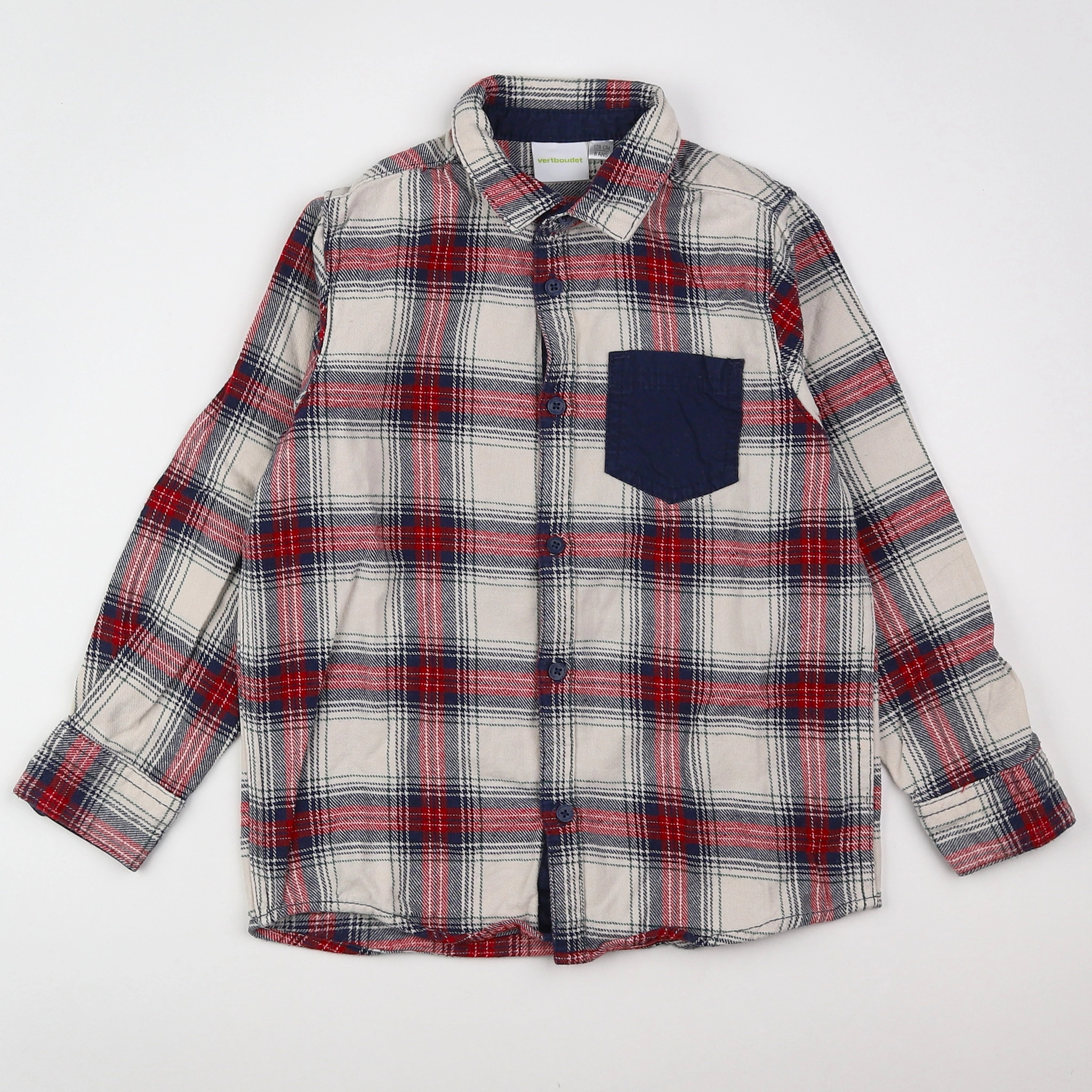 Vertbaudet - chemise multicolore - 8 ans