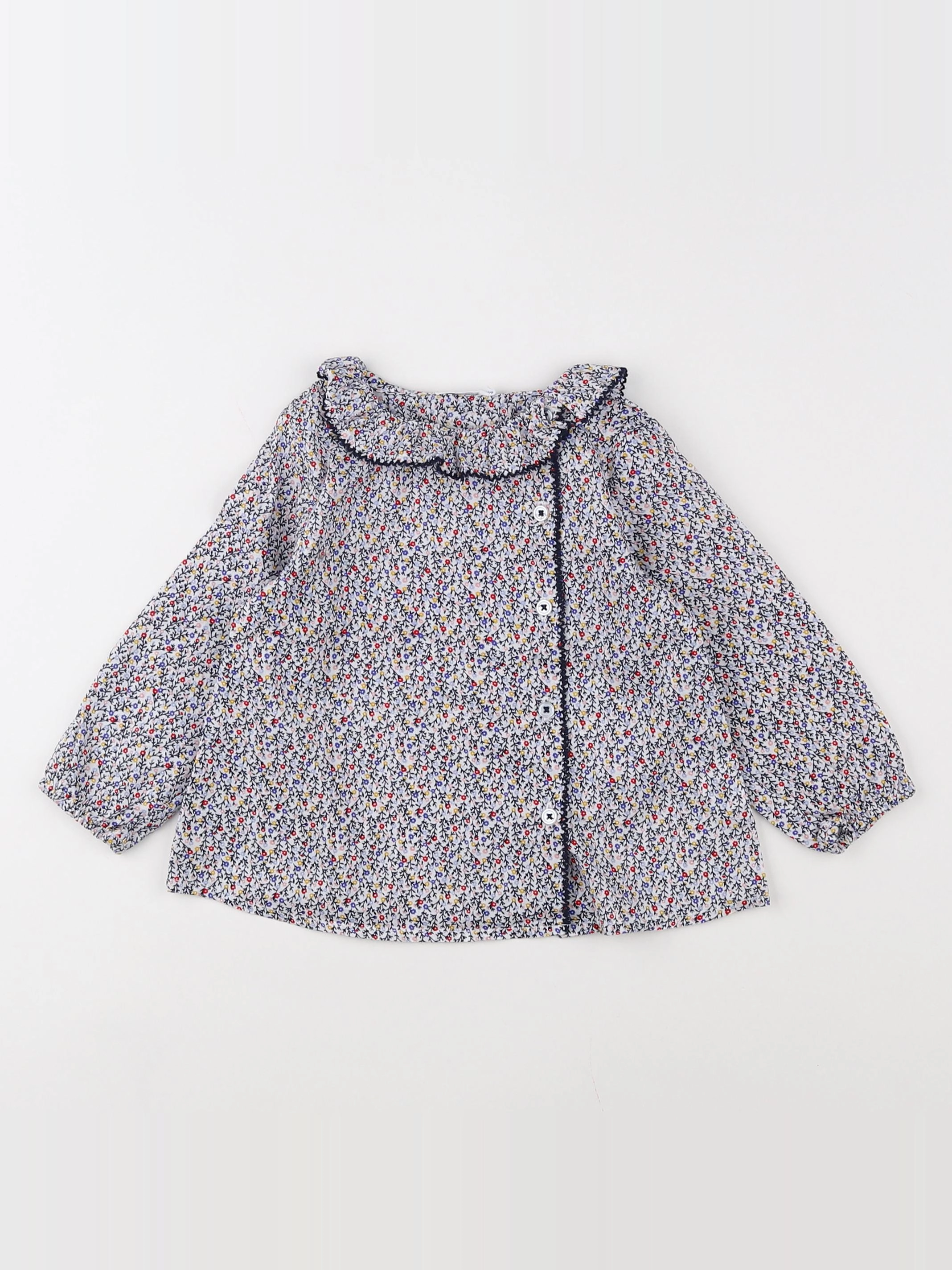 Boutchou - blouse multicolore - 12 mois