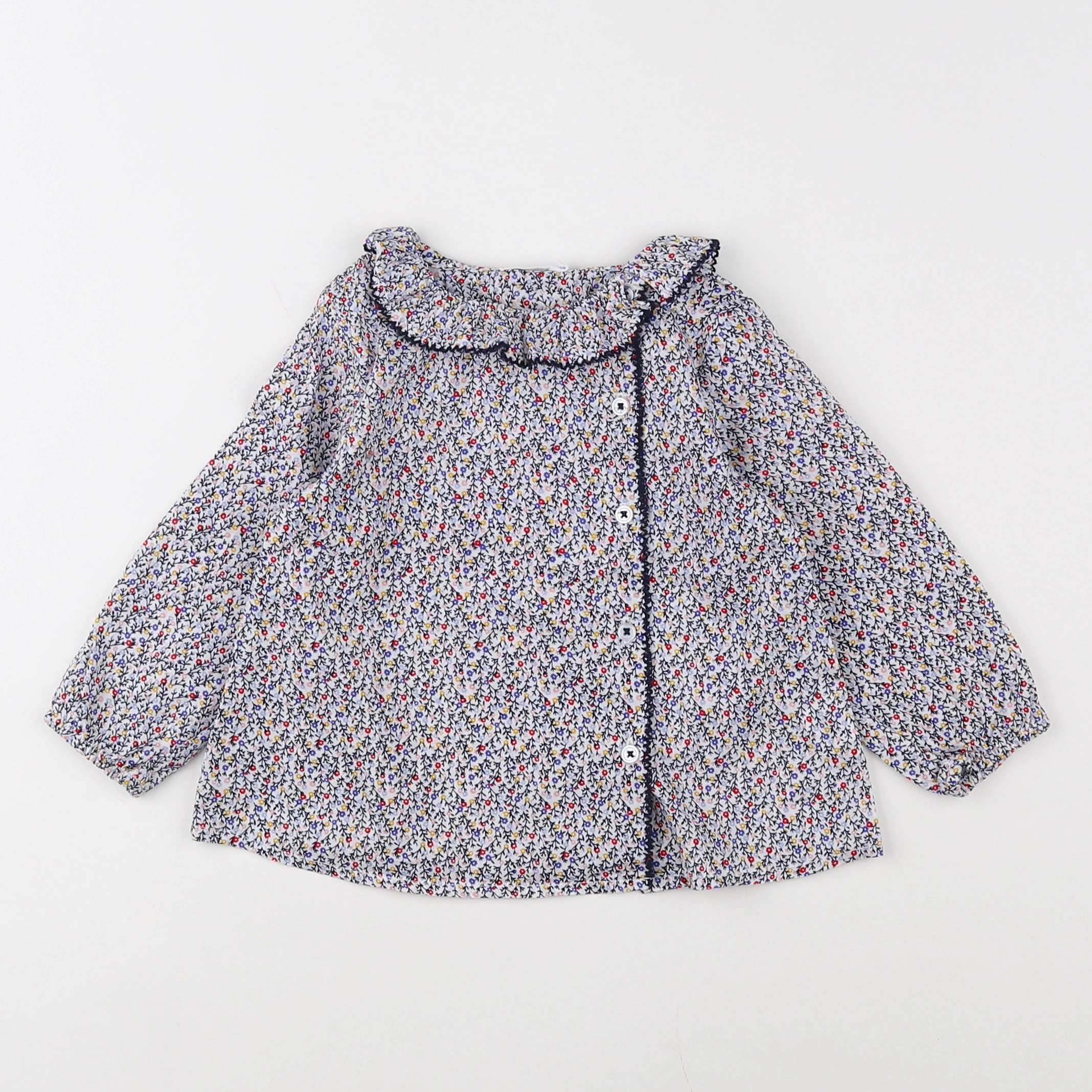 Boutchou - blouse multicolore - 12 mois