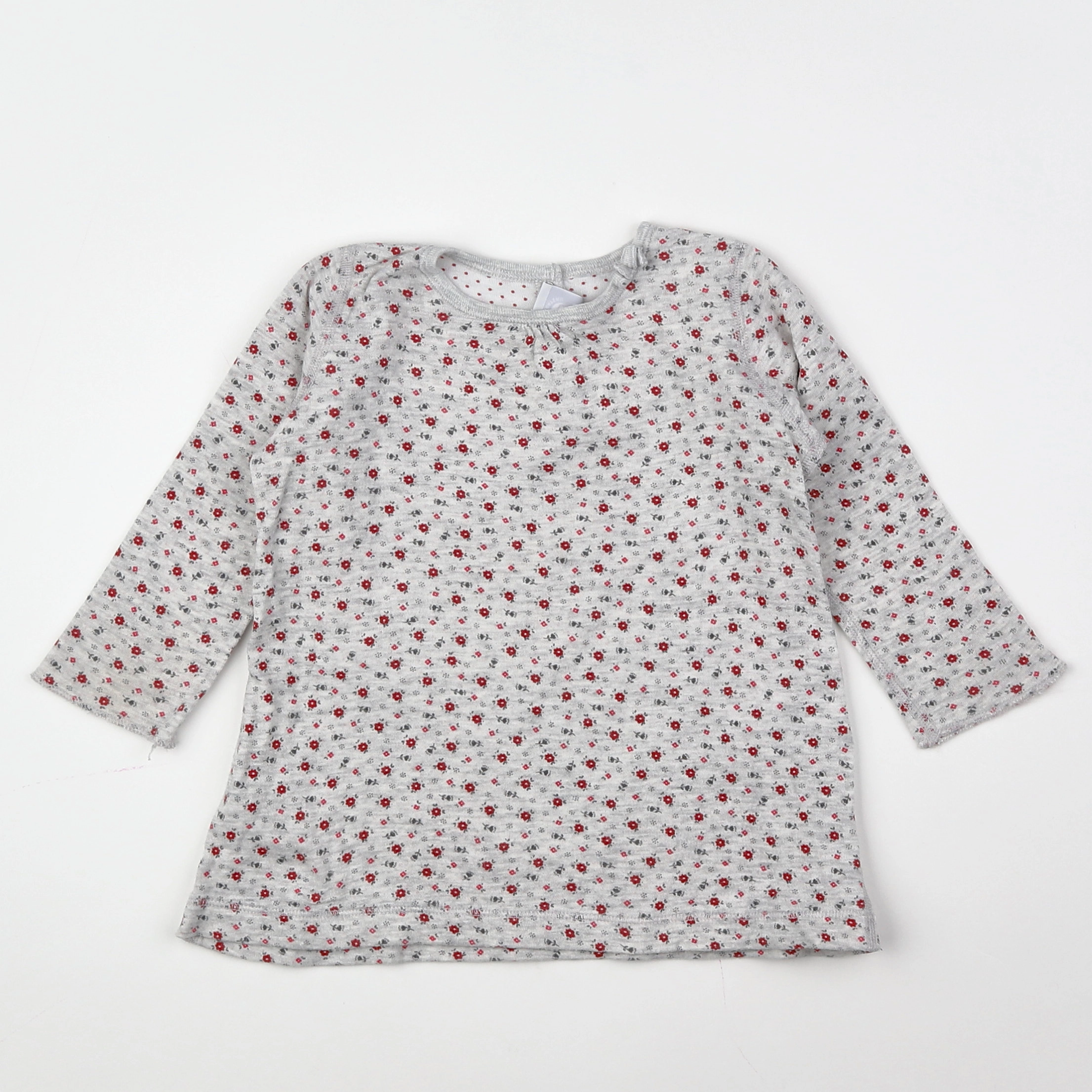 Petit Bateau - robe gris - 12 mois