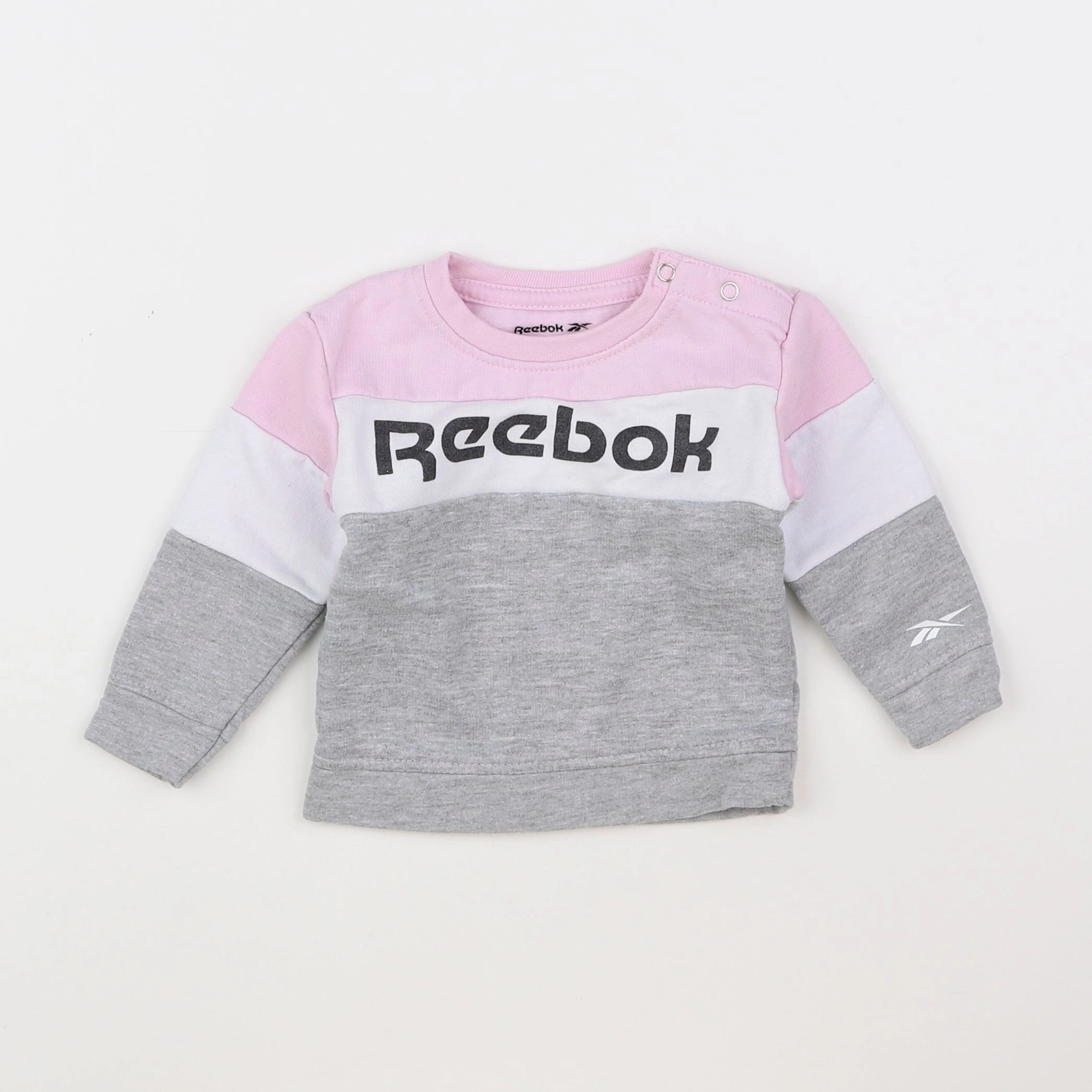 Reebok - sweat rose - 6/9 mois