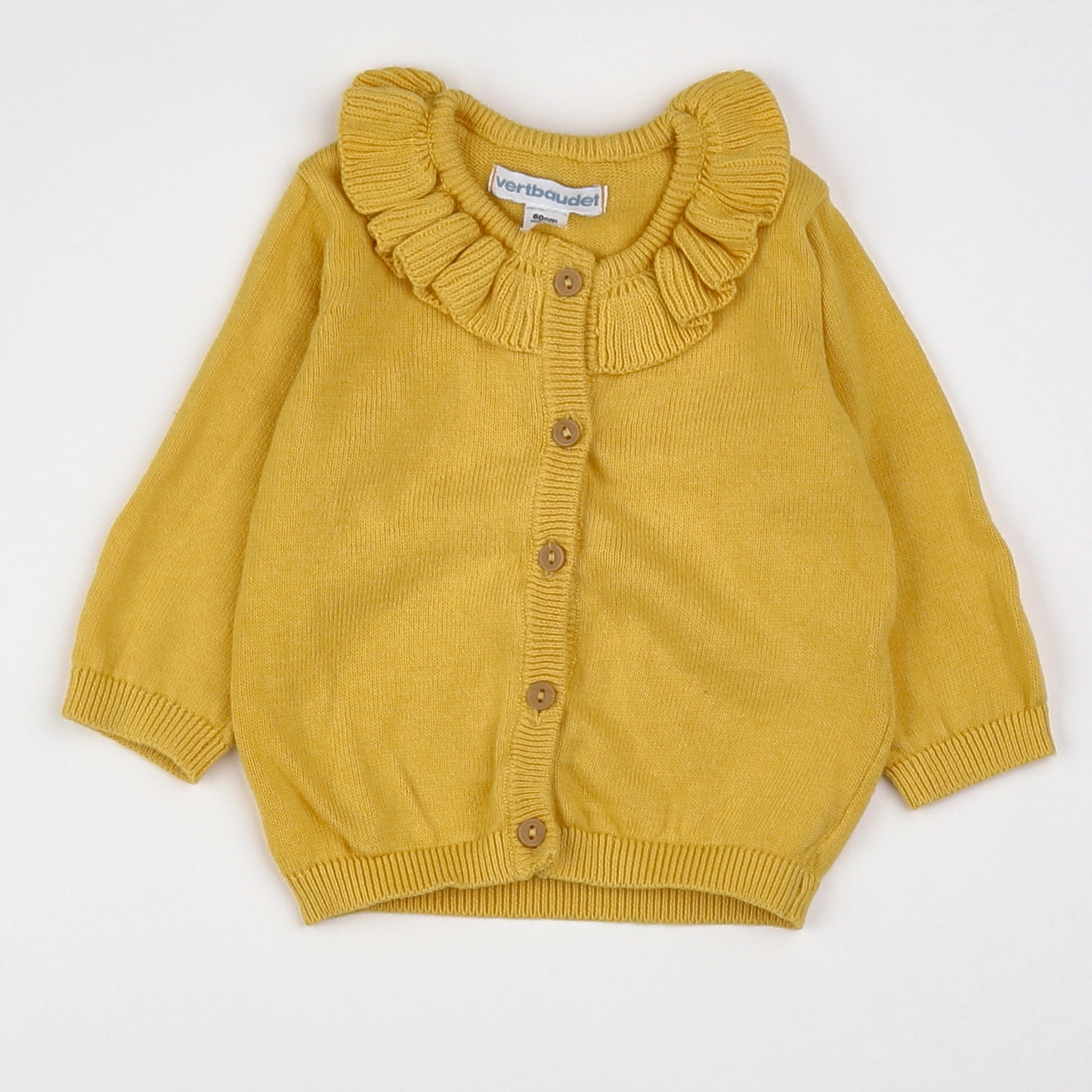 Vertbaudet - gilet jaune - 3 mois