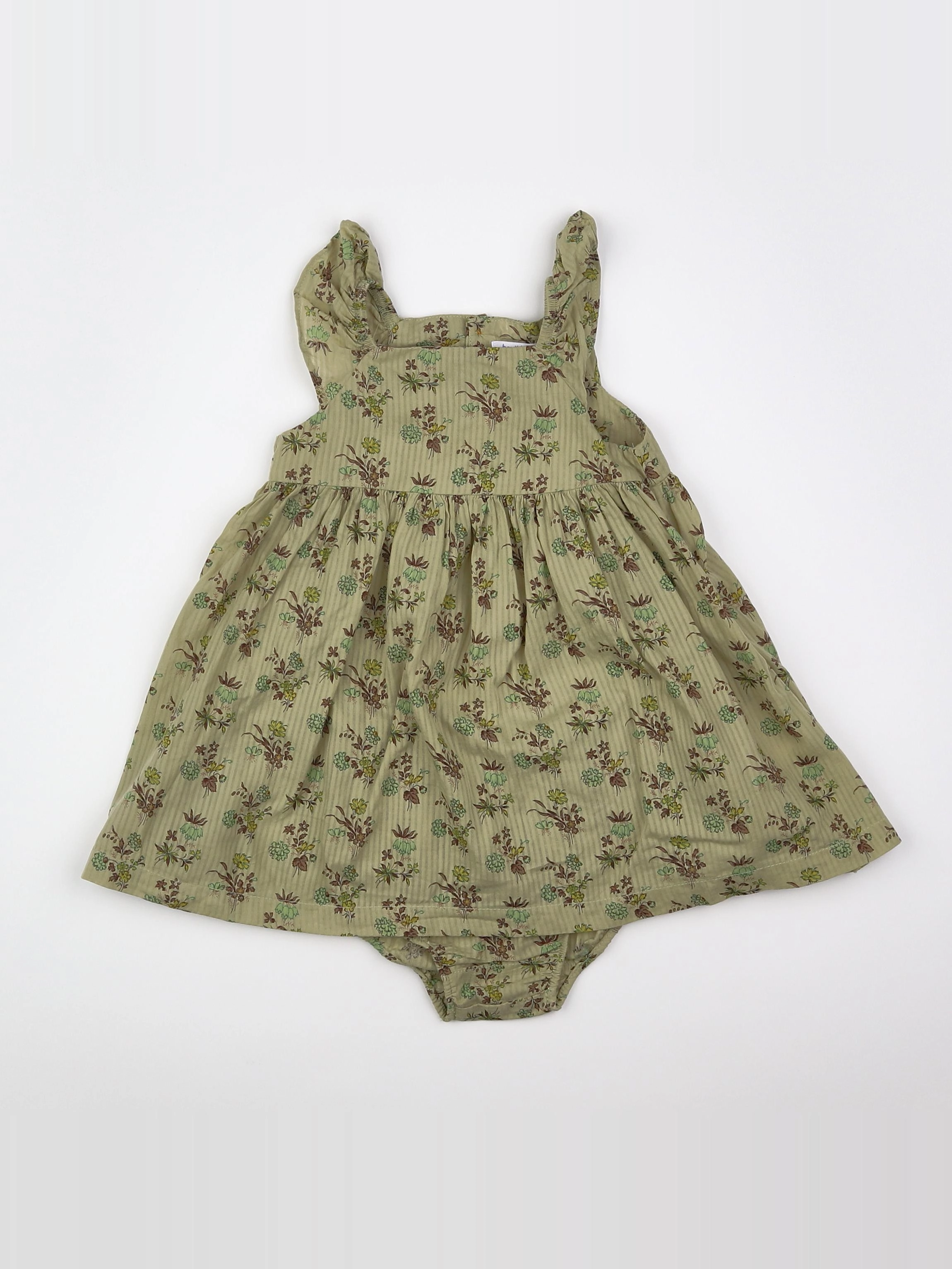 Boutchou - robe vert - 12 mois
