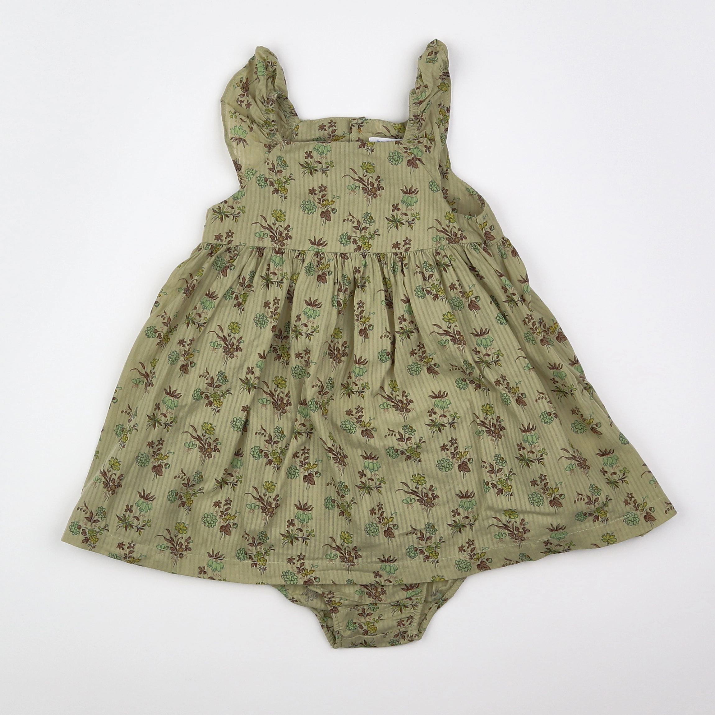 Boutchou - robe vert - 12 mois