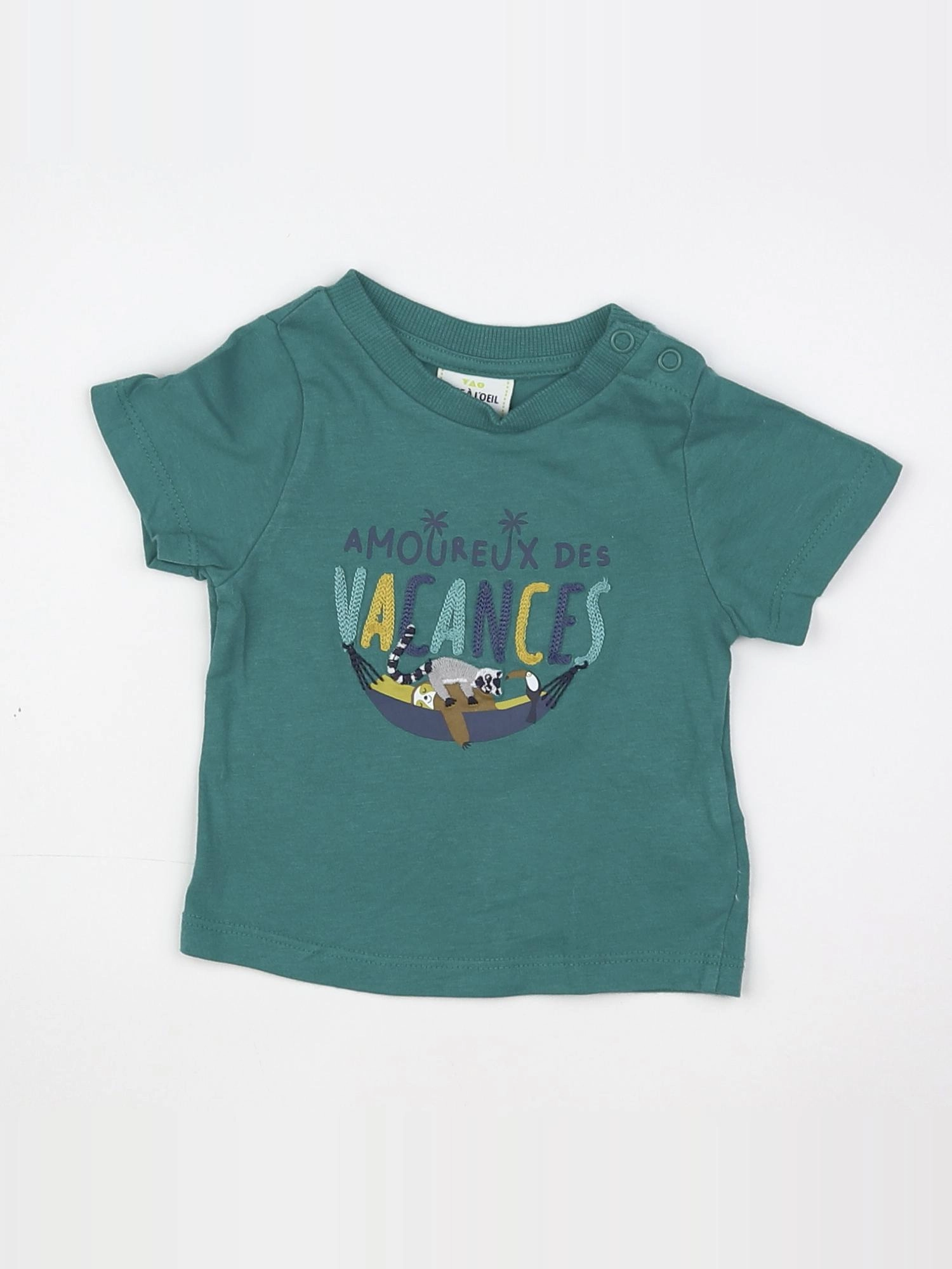 Tape à l'oeil - tee-shirt vert - 3 mois