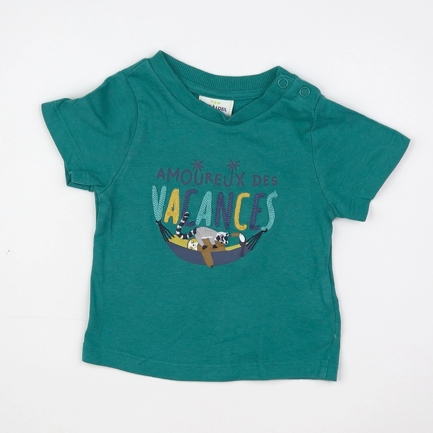 Tape à l'oeil - tee-shirt vert - 3 mois