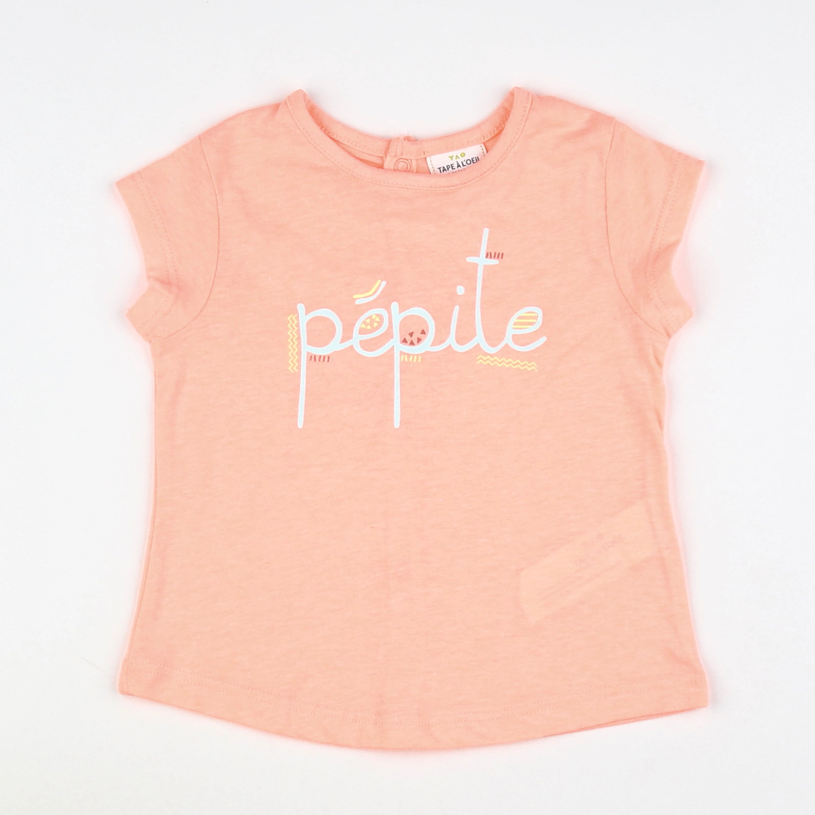 Tape à l'oeil - tee-shirt rose fluo - 6 mois