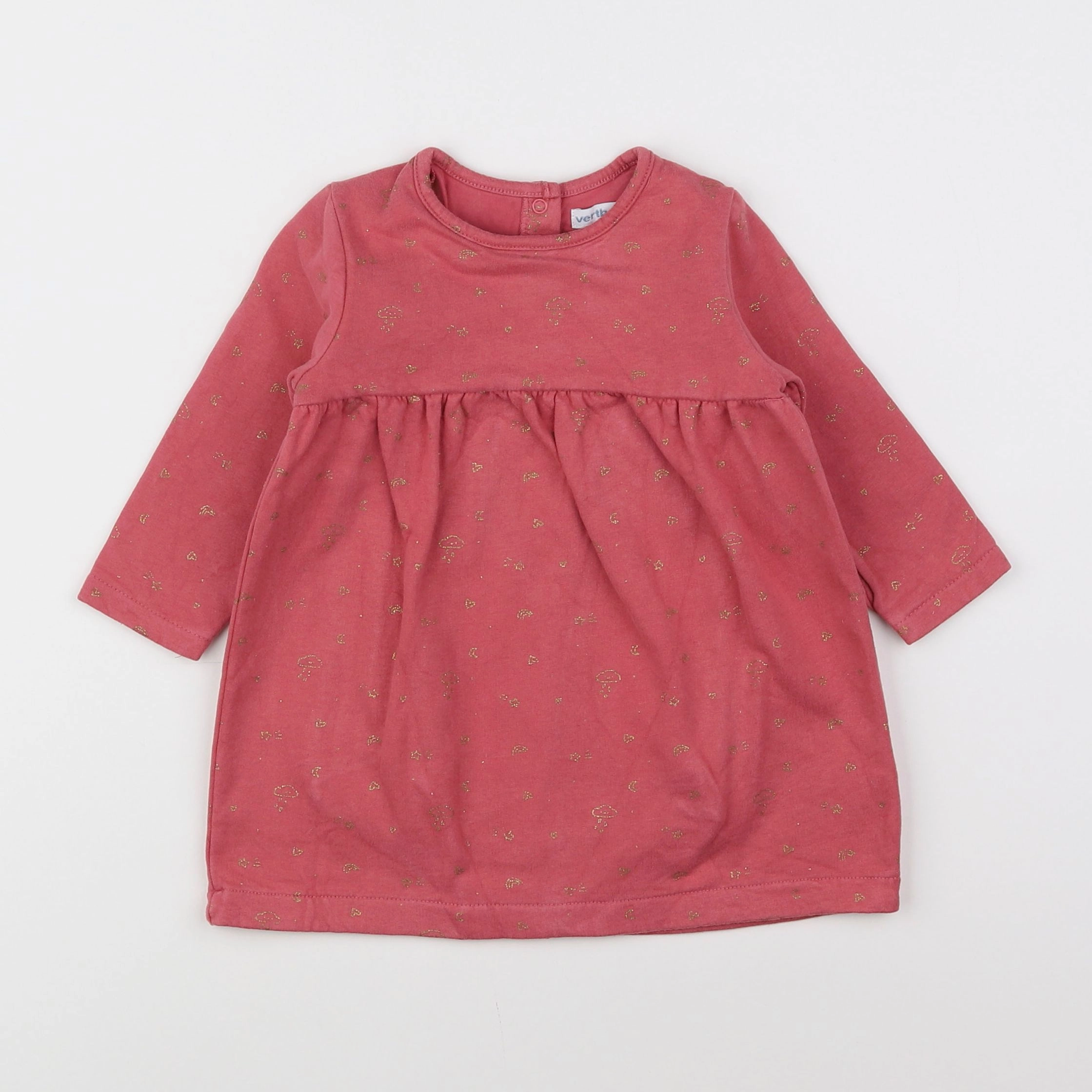 Vertbaudet - robe rose - 12 mois