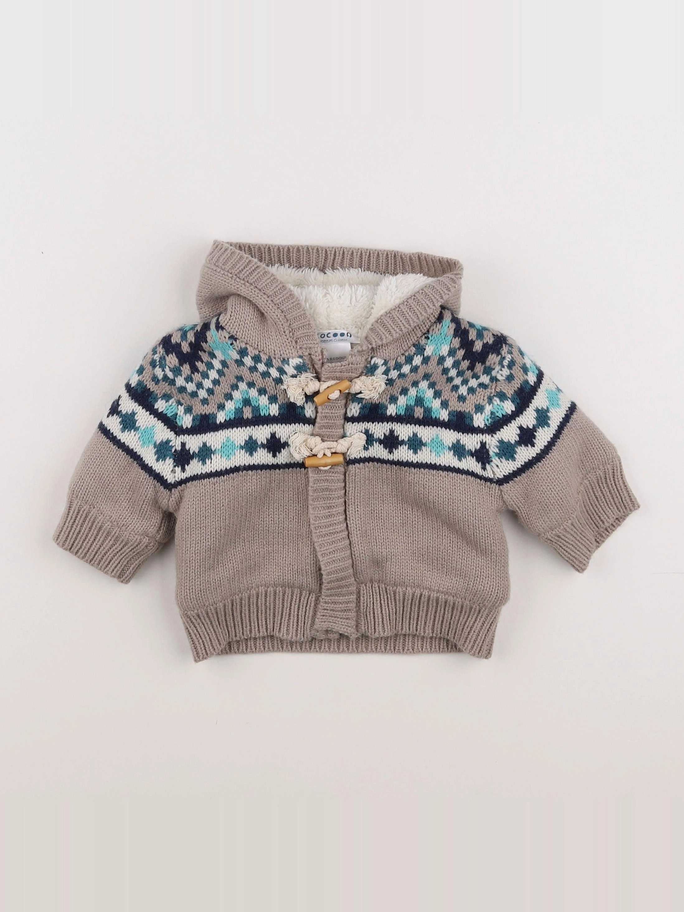 La Redoute - veste doublé marron - 3 mois