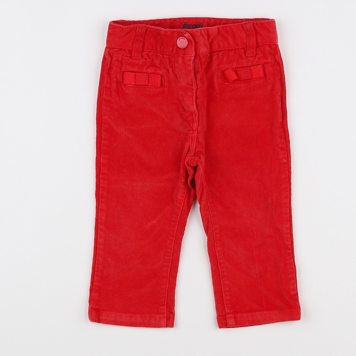 Jacadi - pantalon rouge - 12 mois