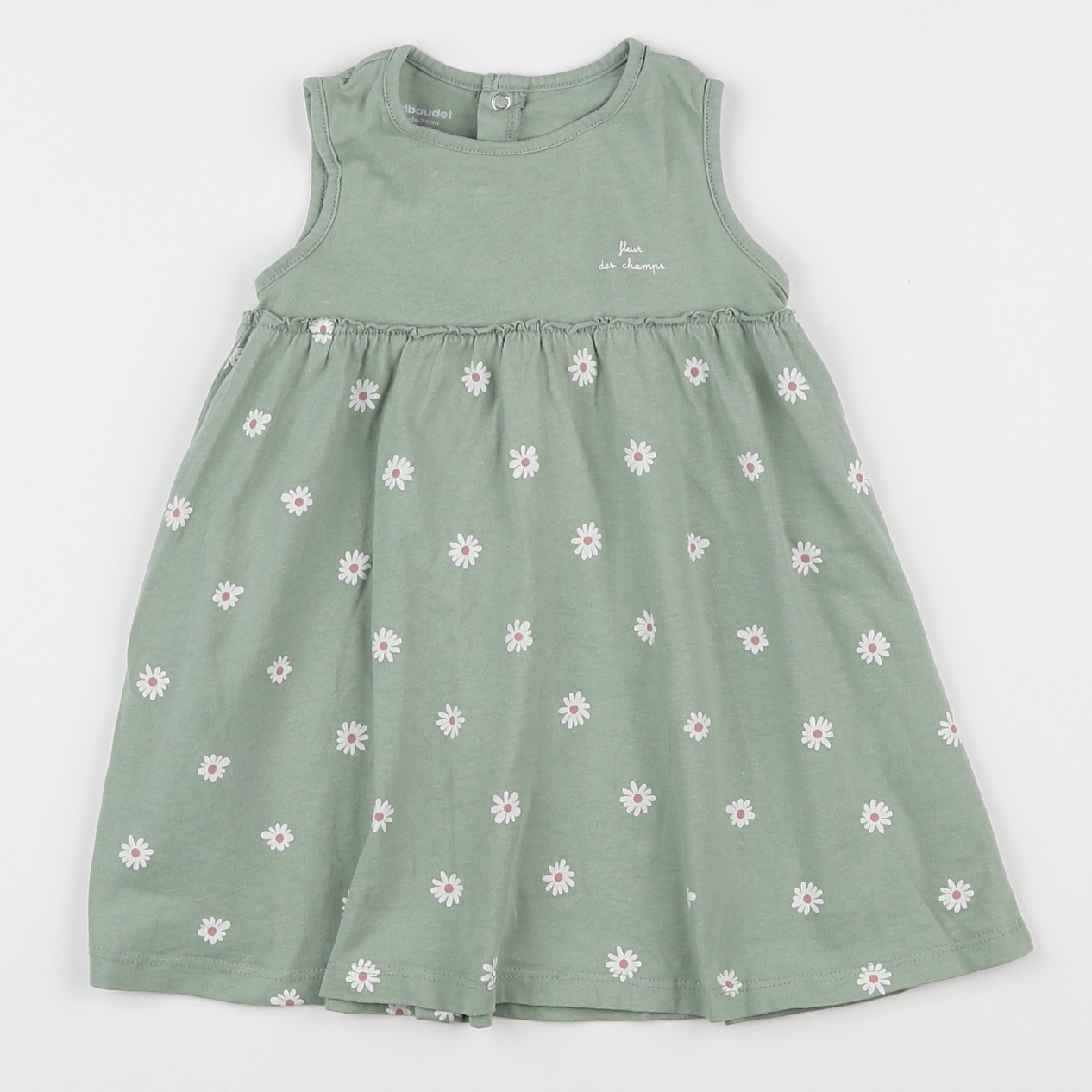 Vertbaudet - robe vert - 12 mois