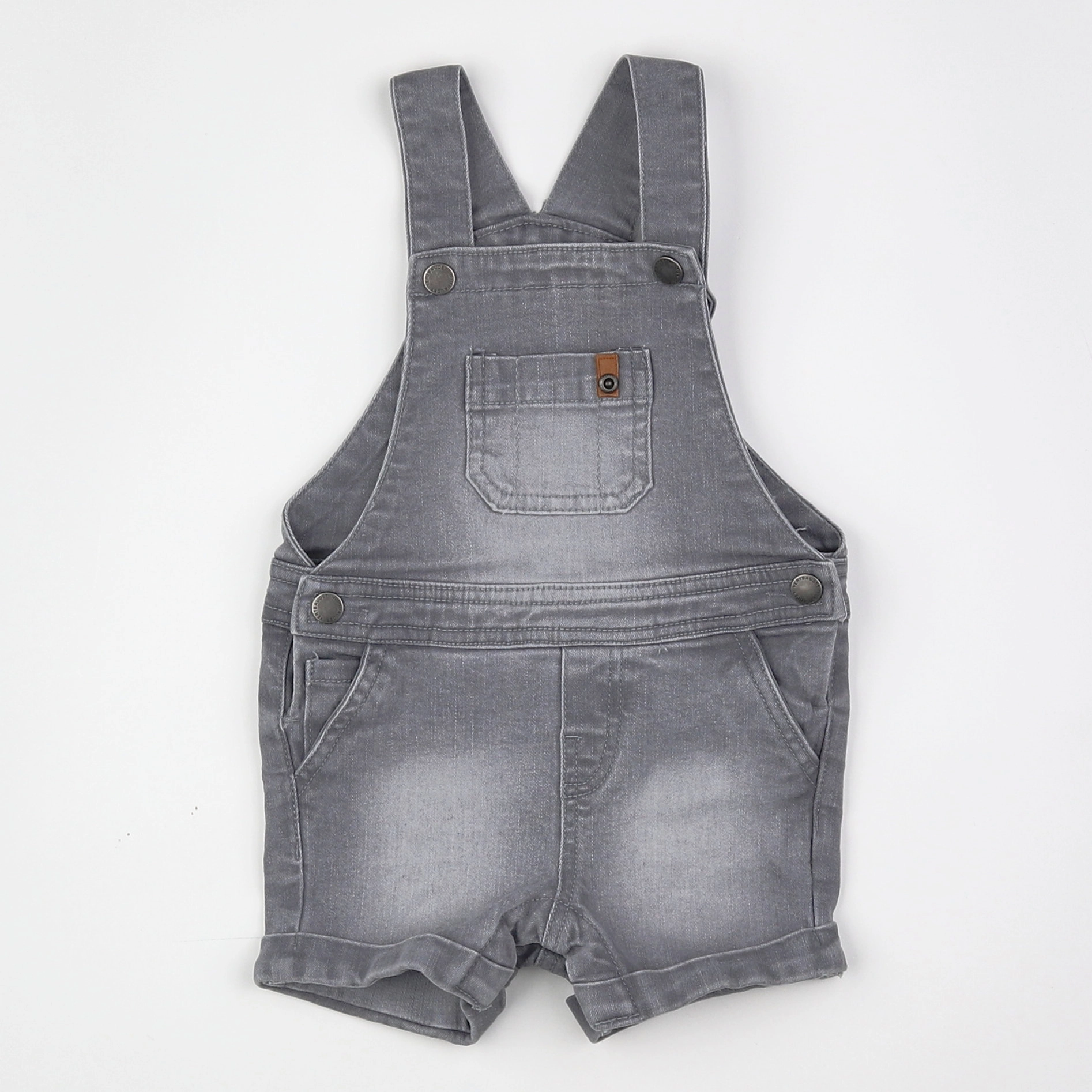 Vertbaudet - salopette gris - 12 mois