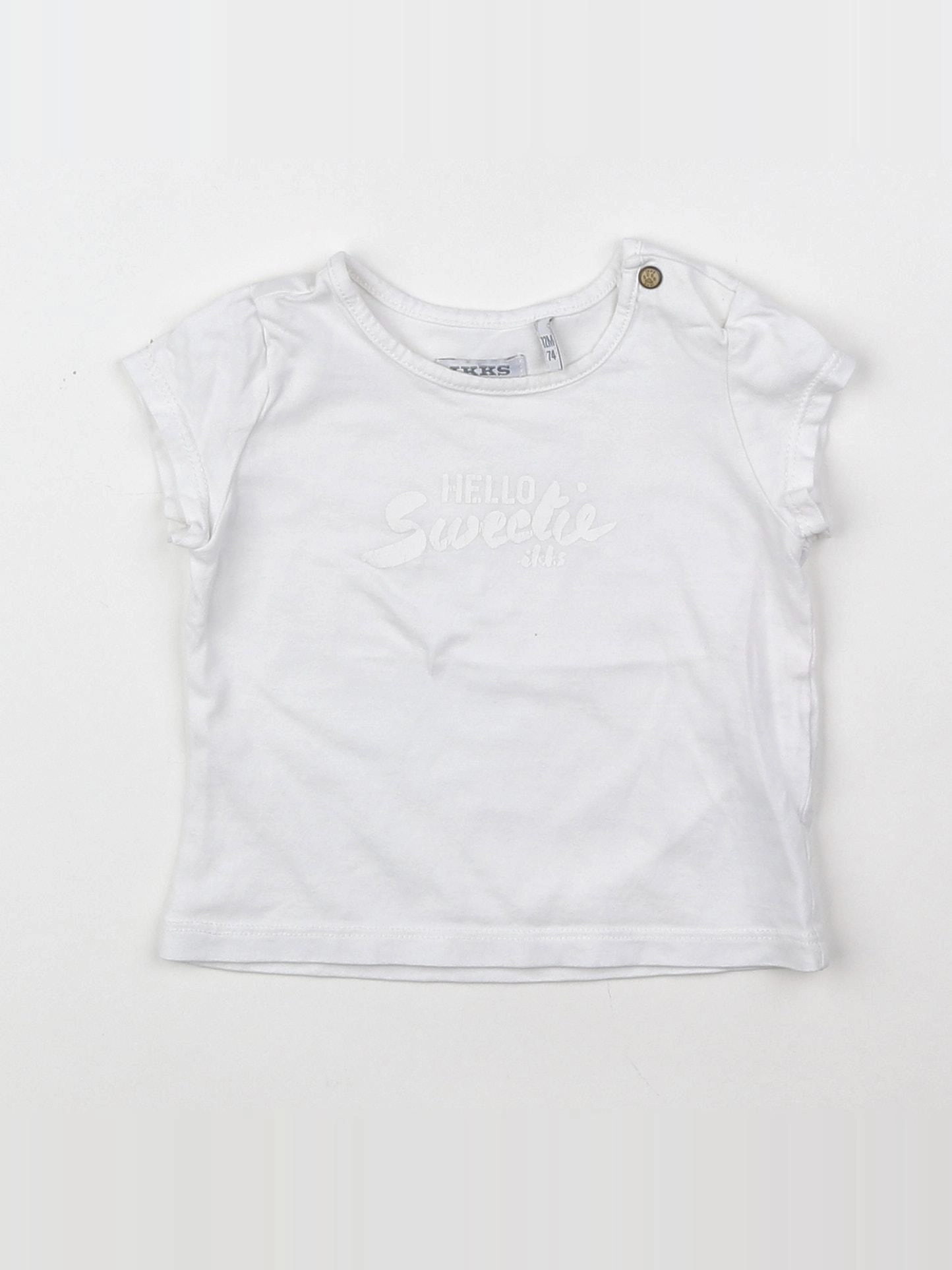 IKKS - tee-shirt blanc - 12 mois