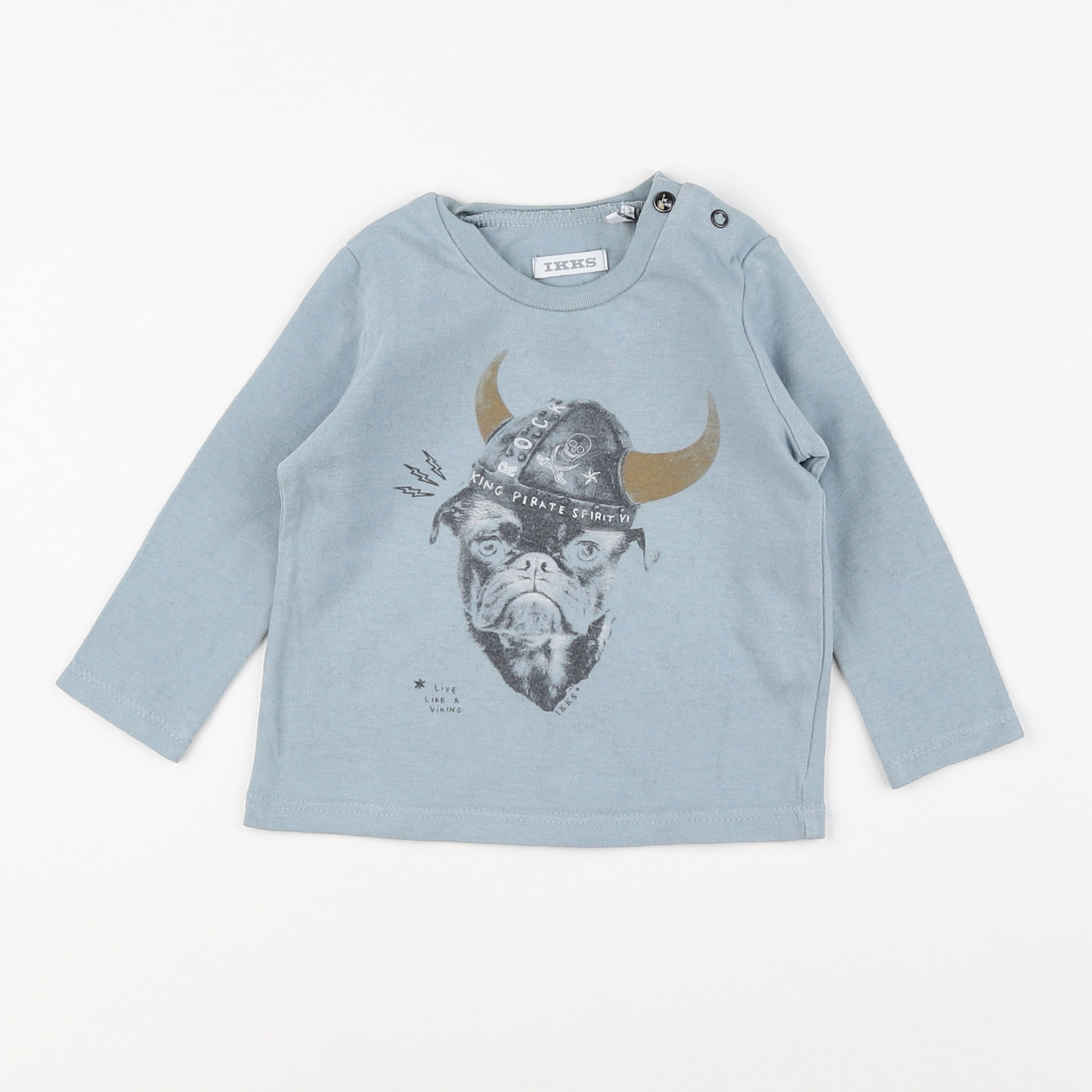 IKKS - tee-shirt vert, marron - 6 mois