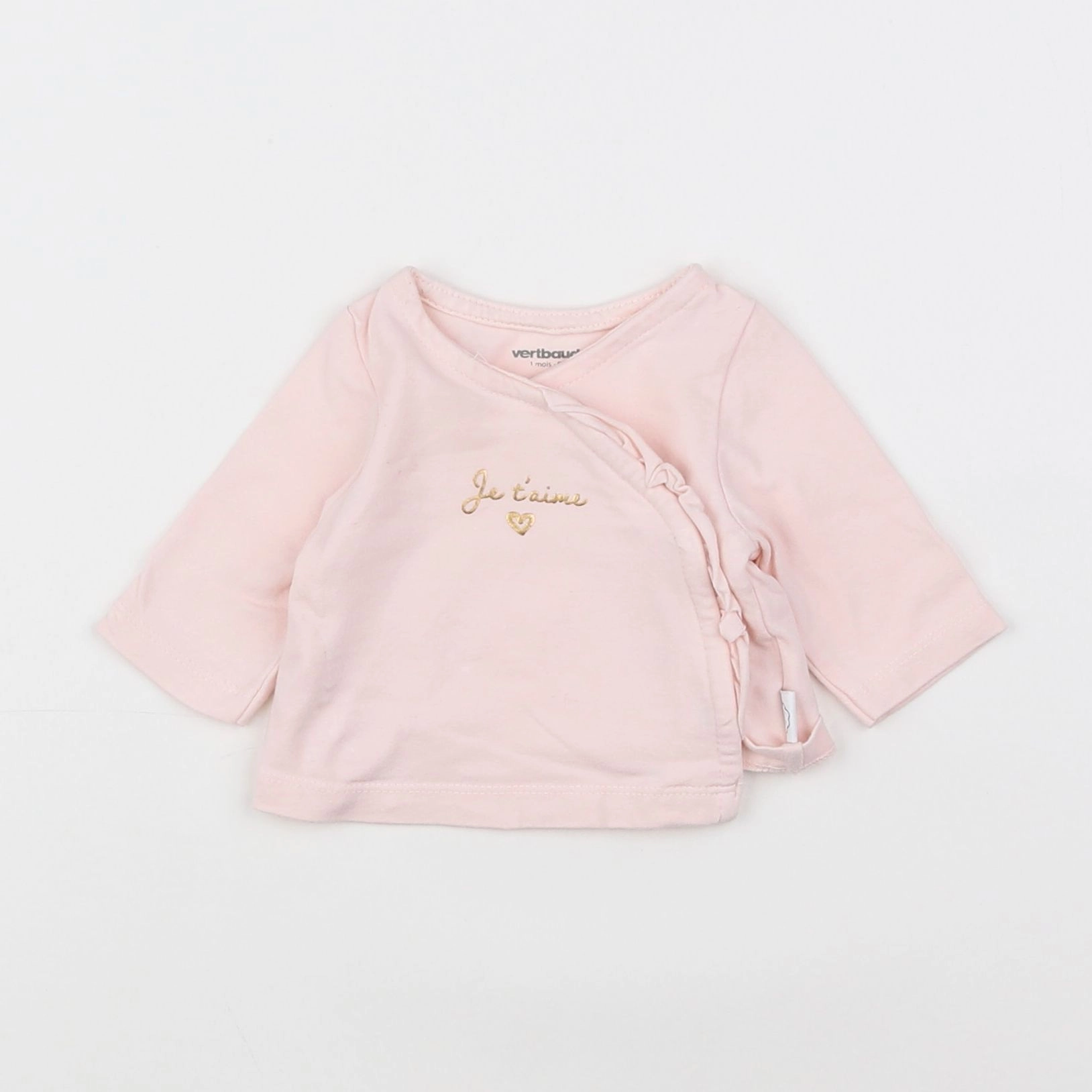 Vertbaudet - tee-shirt rose - 1 mois