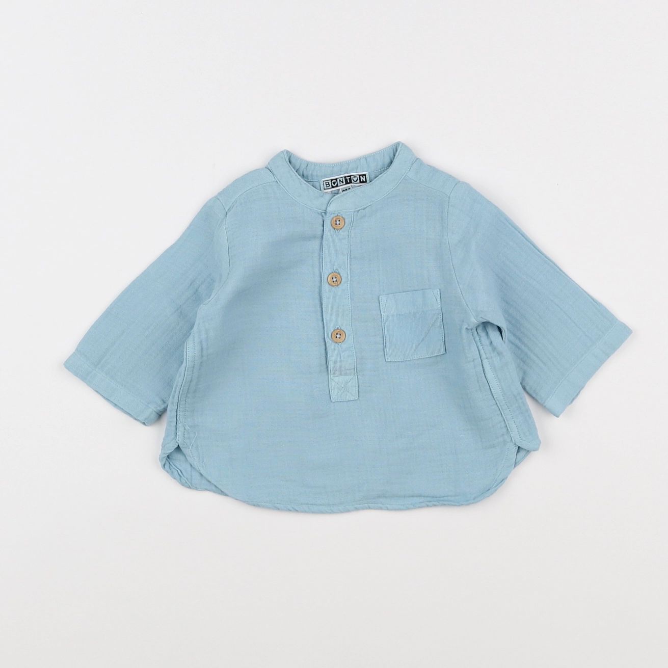 Bonton - tee-shirt bleu - 3 mois